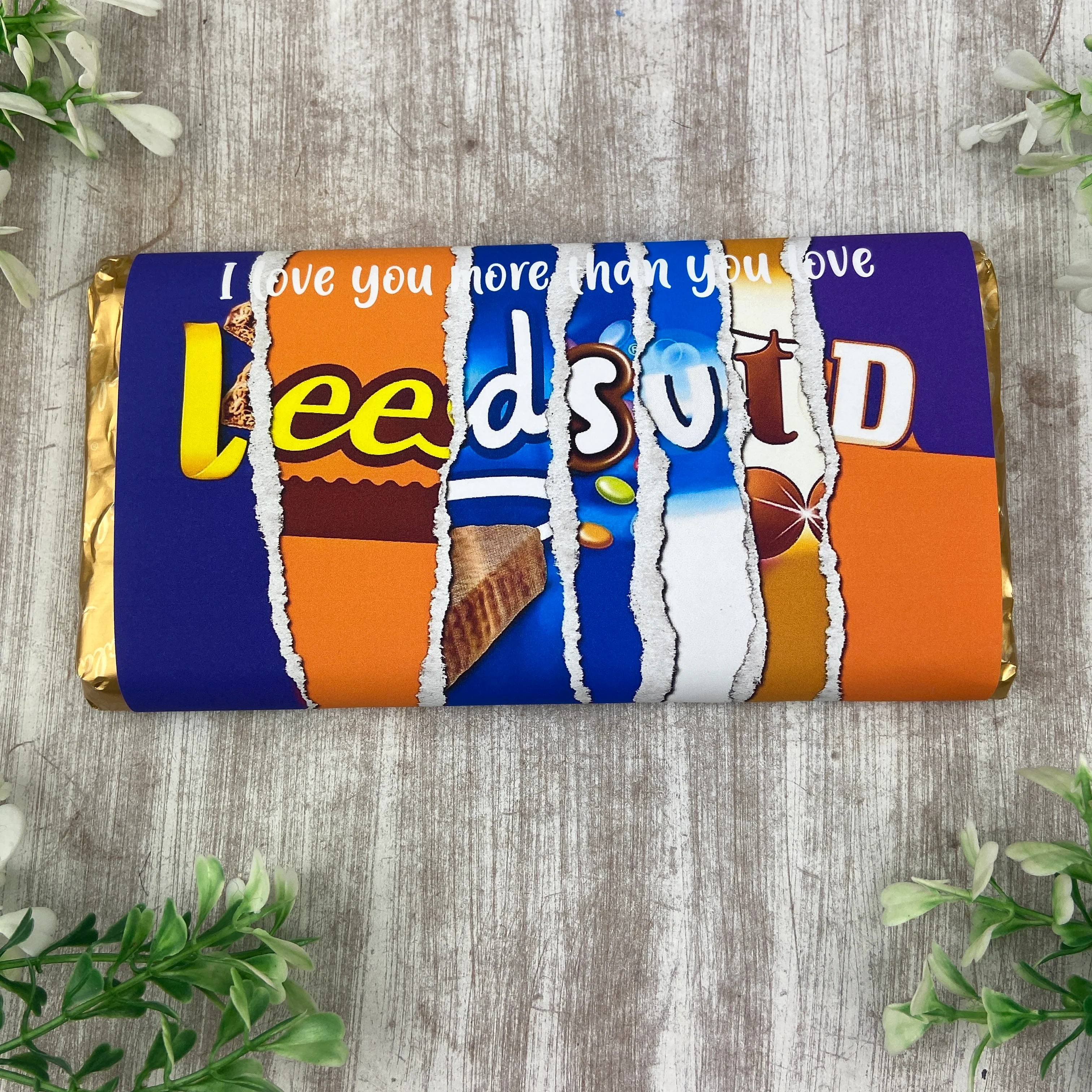 Leeds United Chocolate Bar - I Love You More Than...