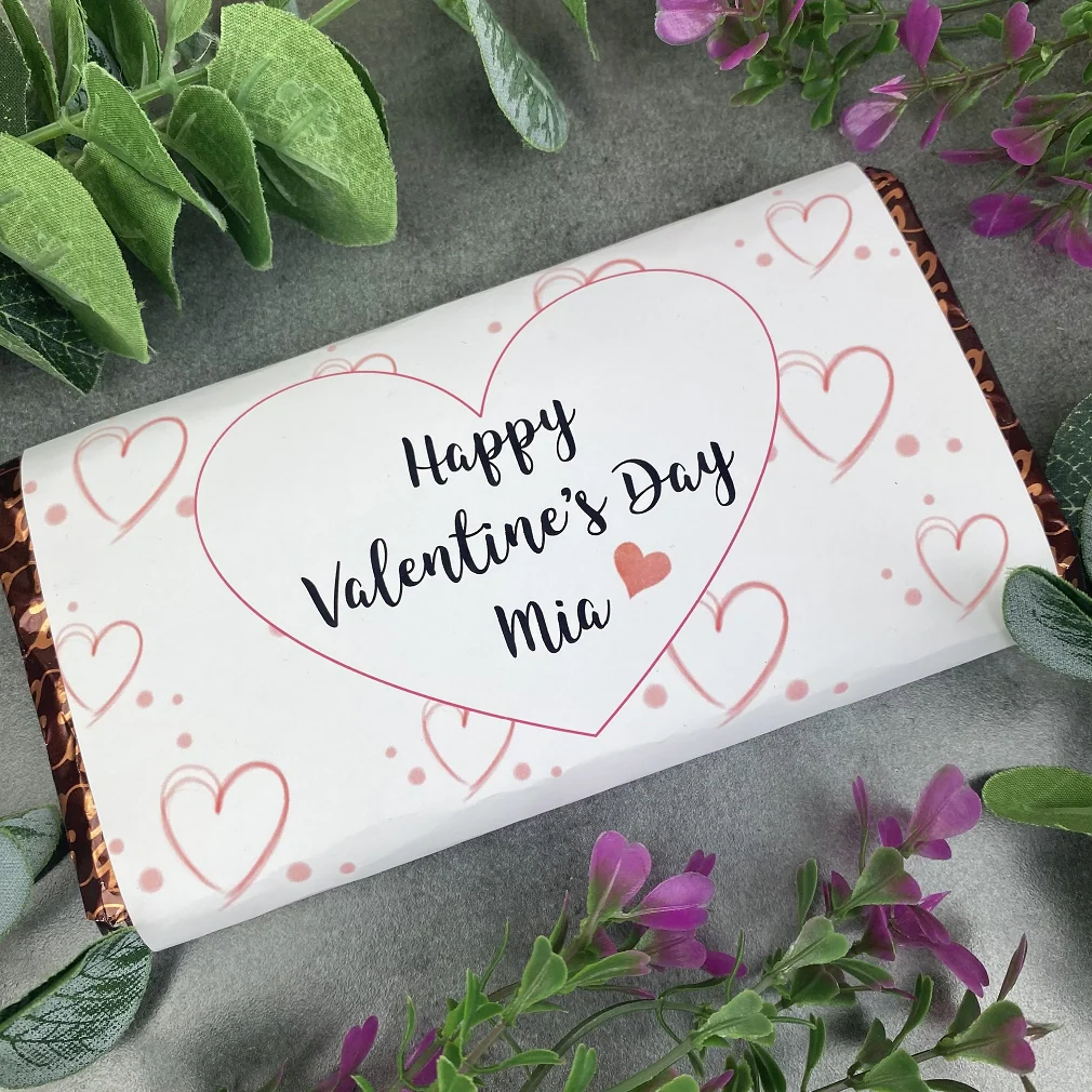 Love Heart Valentines Day Chocolate Bar - Image 4
