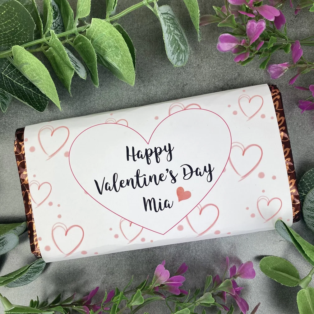 Love Heart Valentines Day Chocolate Bar - Image 5