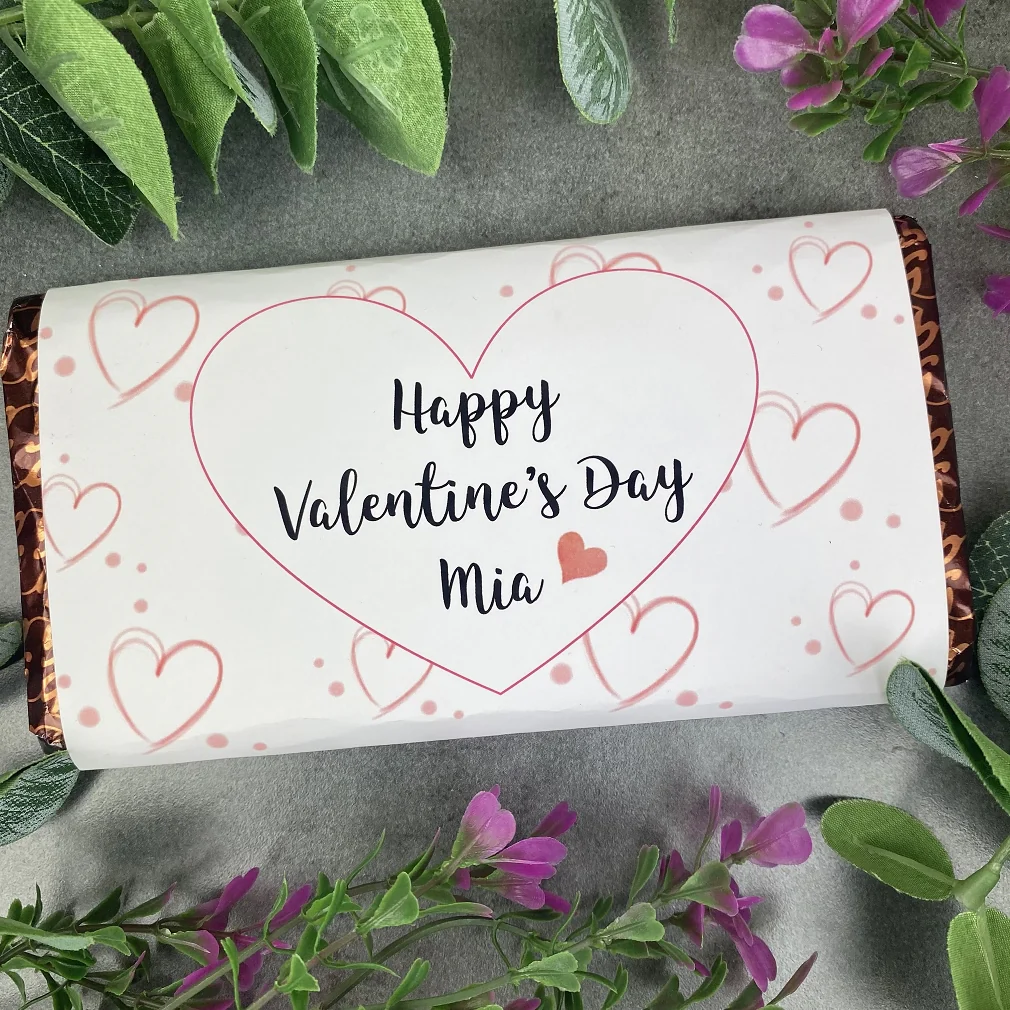 Love Heart Valentines Day Chocolate Bar - Image 9