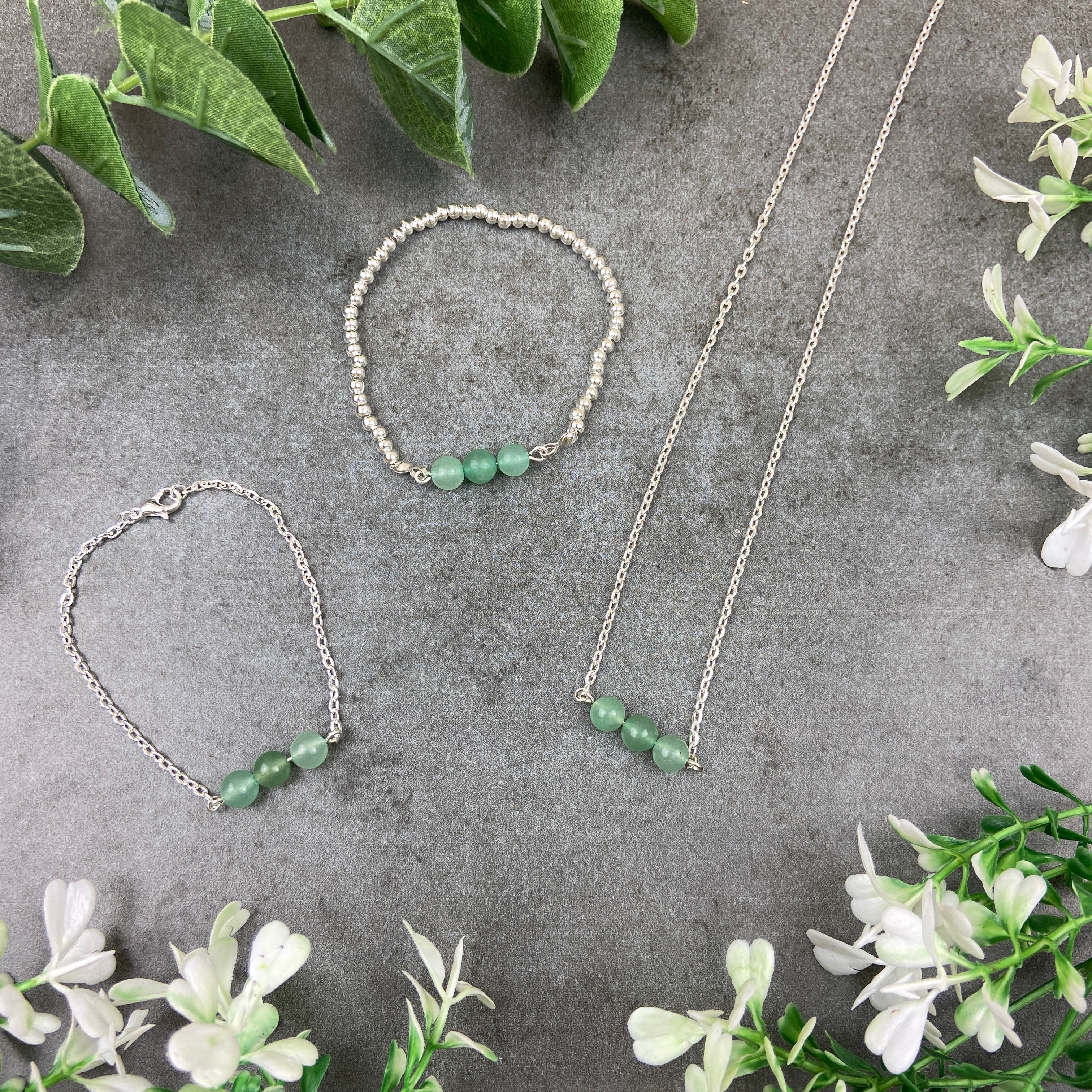 Luck - Aventurine Gemstone Necklace and Bracelet - Image 5