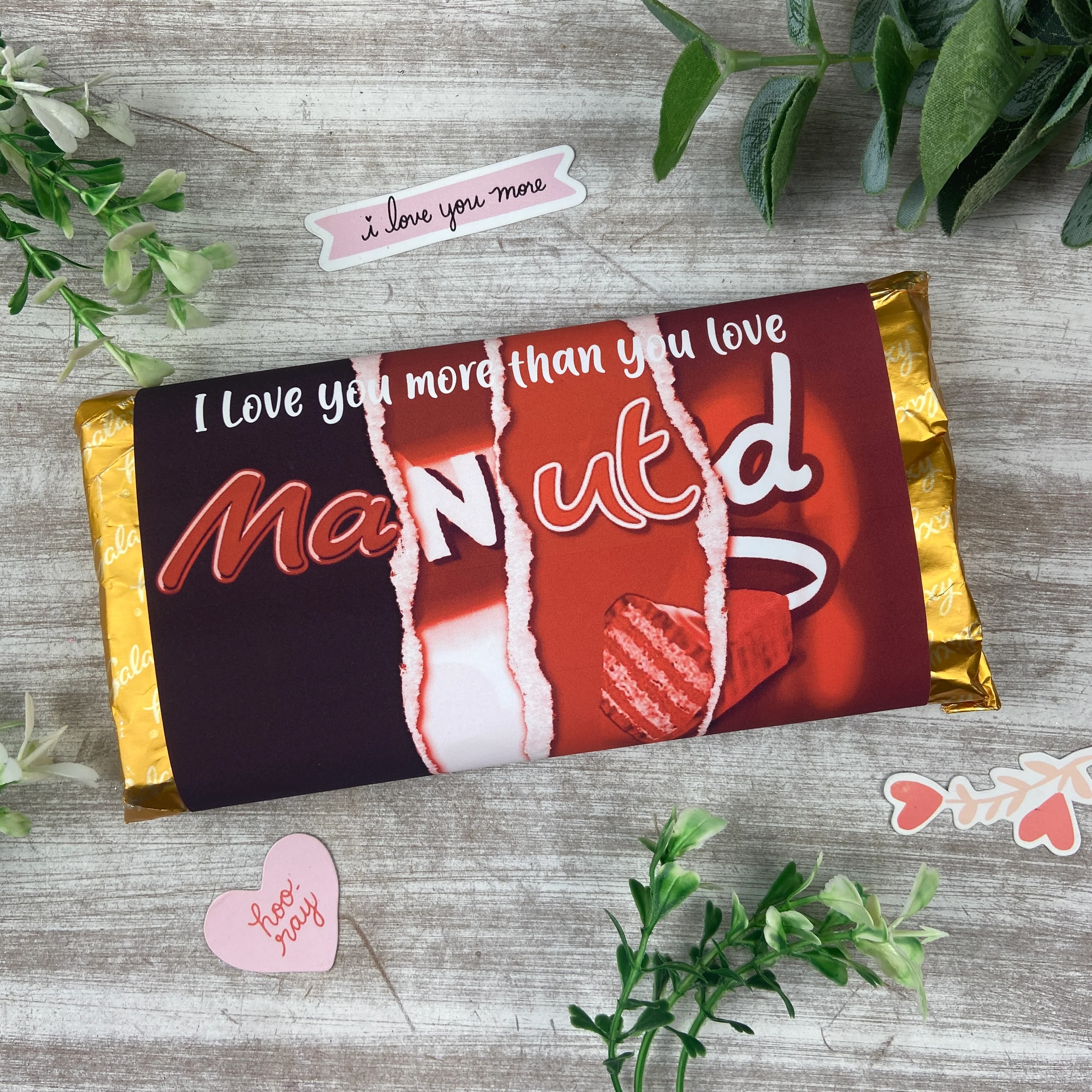 Manchester United Chocolate Bar - I Love You More Than...