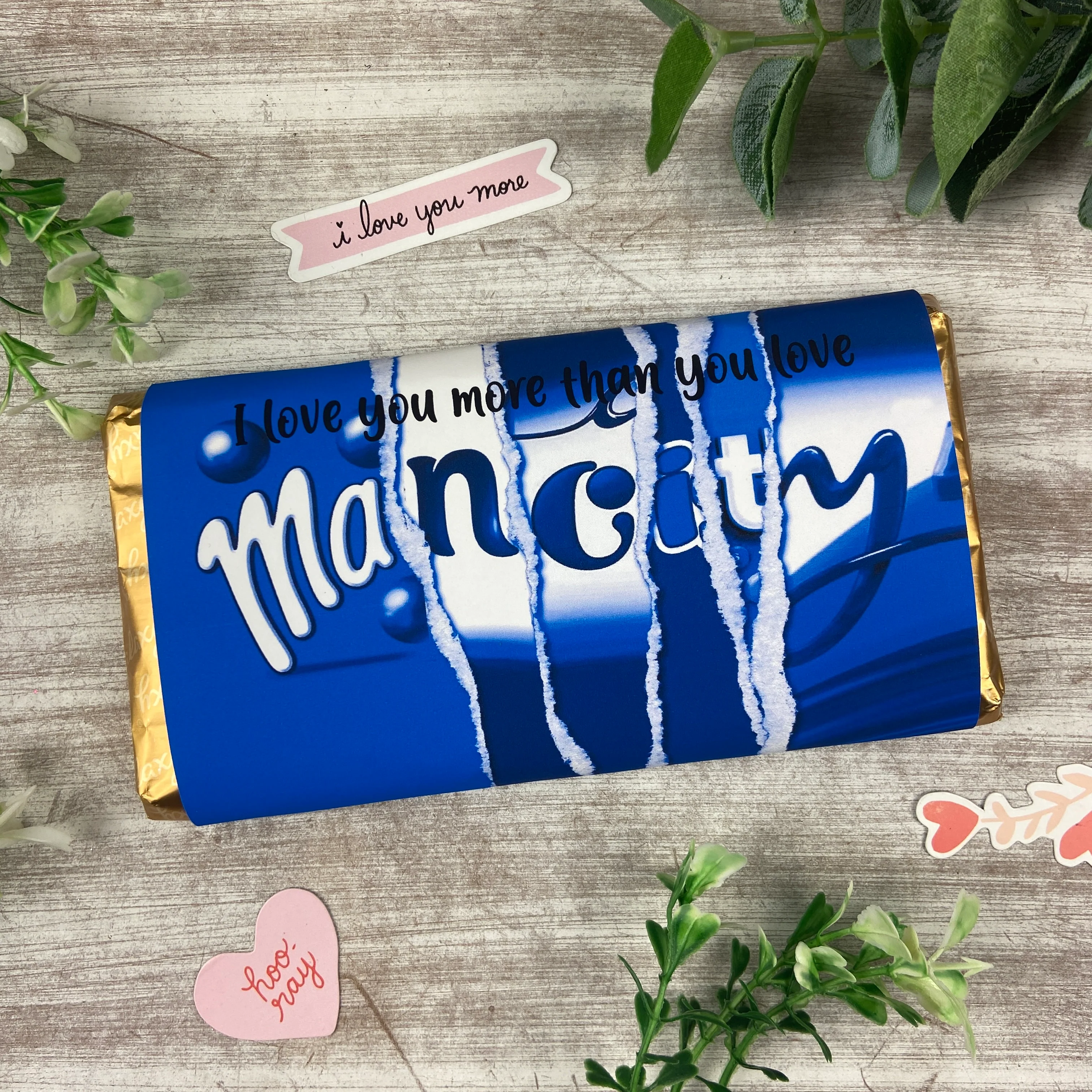 Manchester City Chocolate Bar - I Love You More Than...