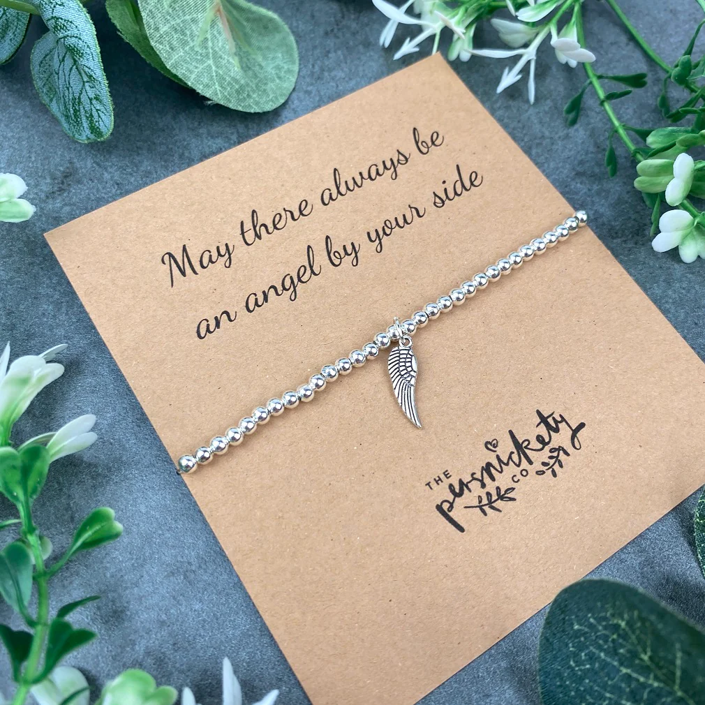 May There Always Be An Angel By Your Side Beaded Bracelet - Image 8