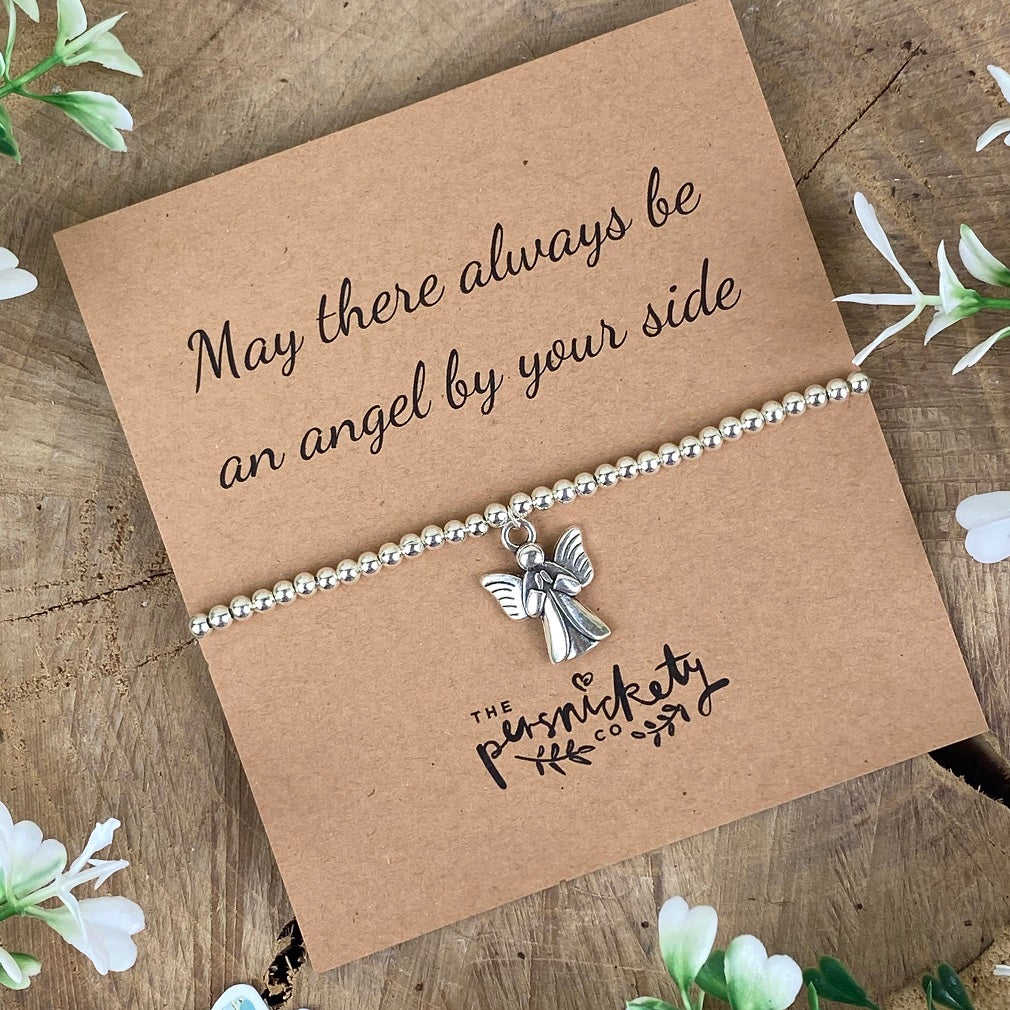 May There Always Be An Angel By Your Side Beaded Bracelet - Image 5