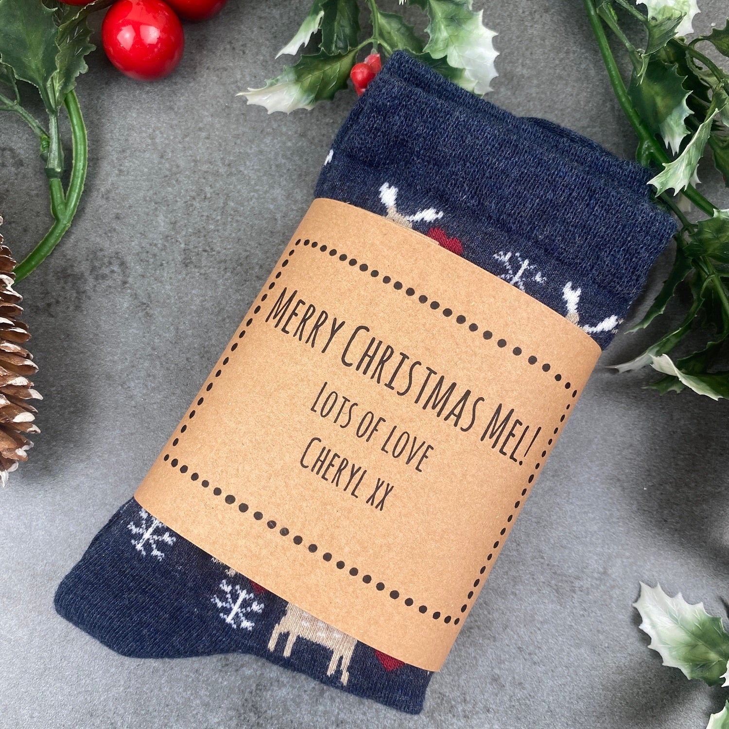 Merry Christmas Deer Socks - Image 3