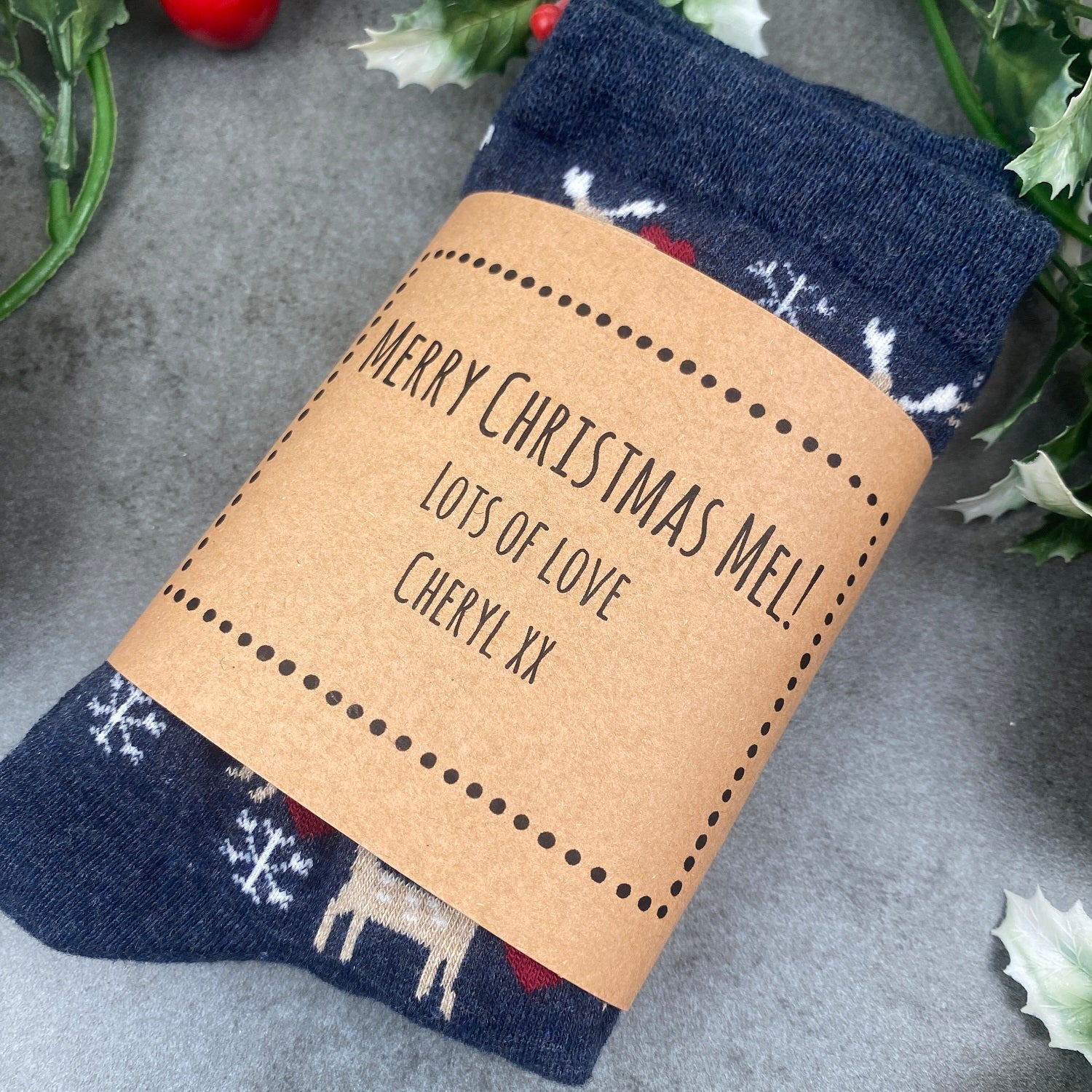 Merry Christmas Deer Socks - Image 4