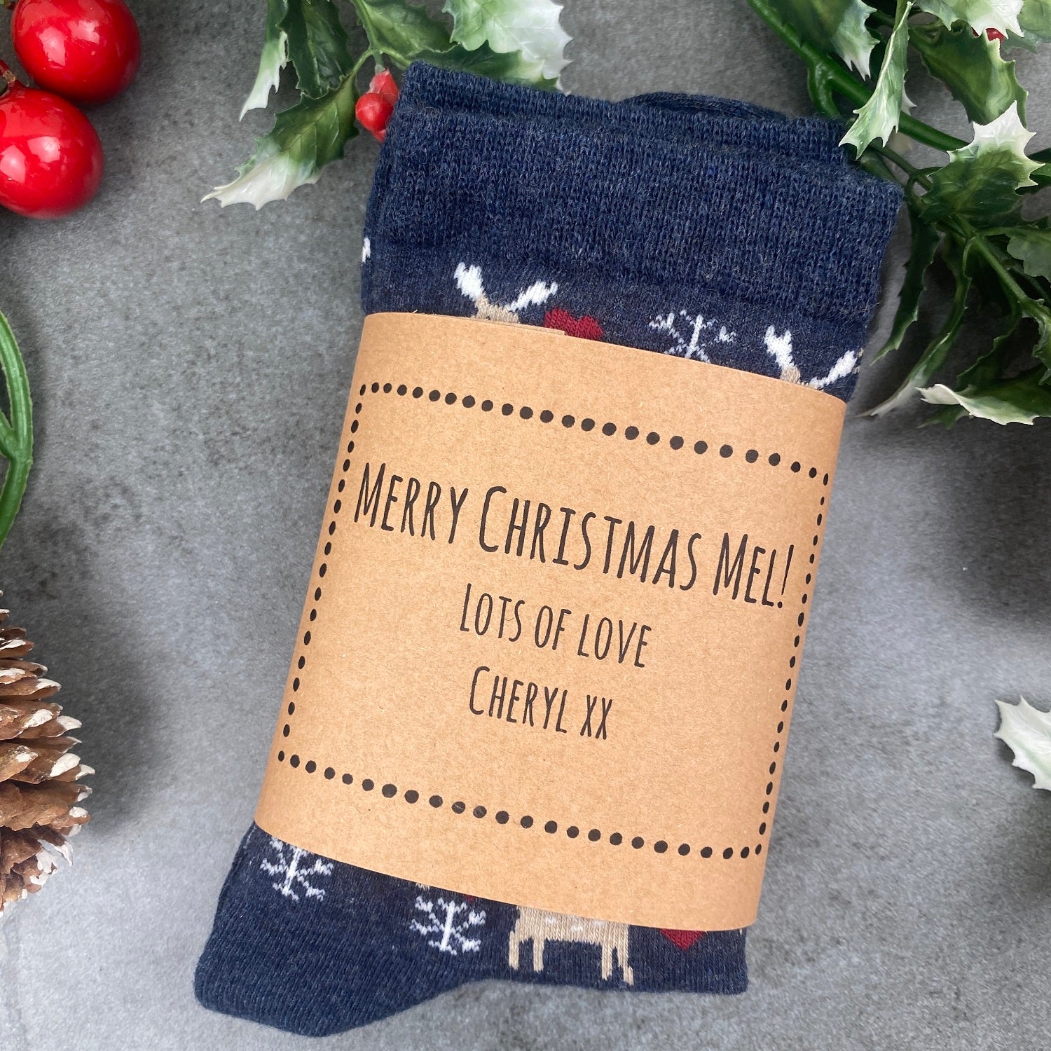 Merry Christmas Deer Socks - Image 6