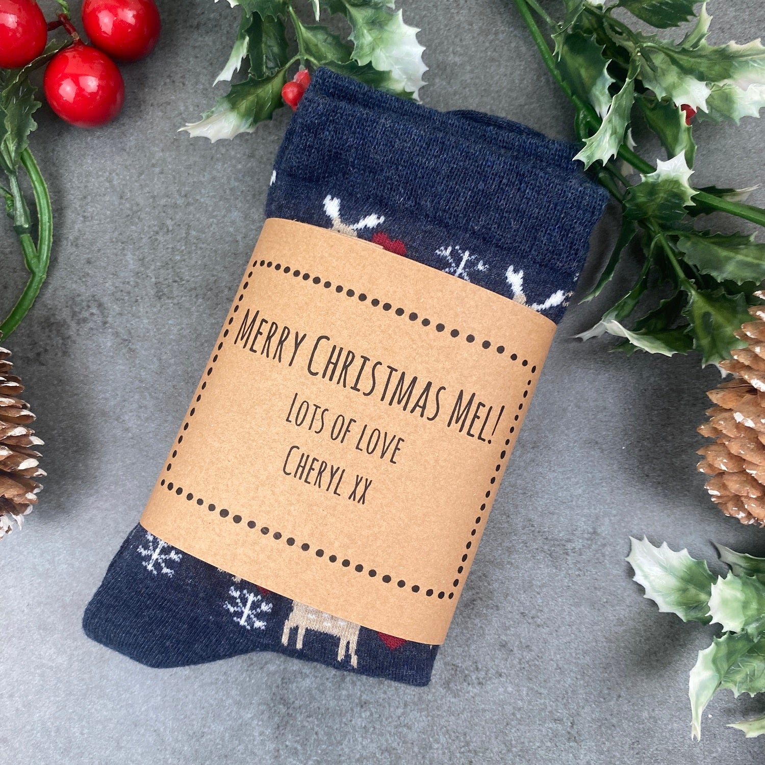 Merry Christmas Deer Socks - Image 7