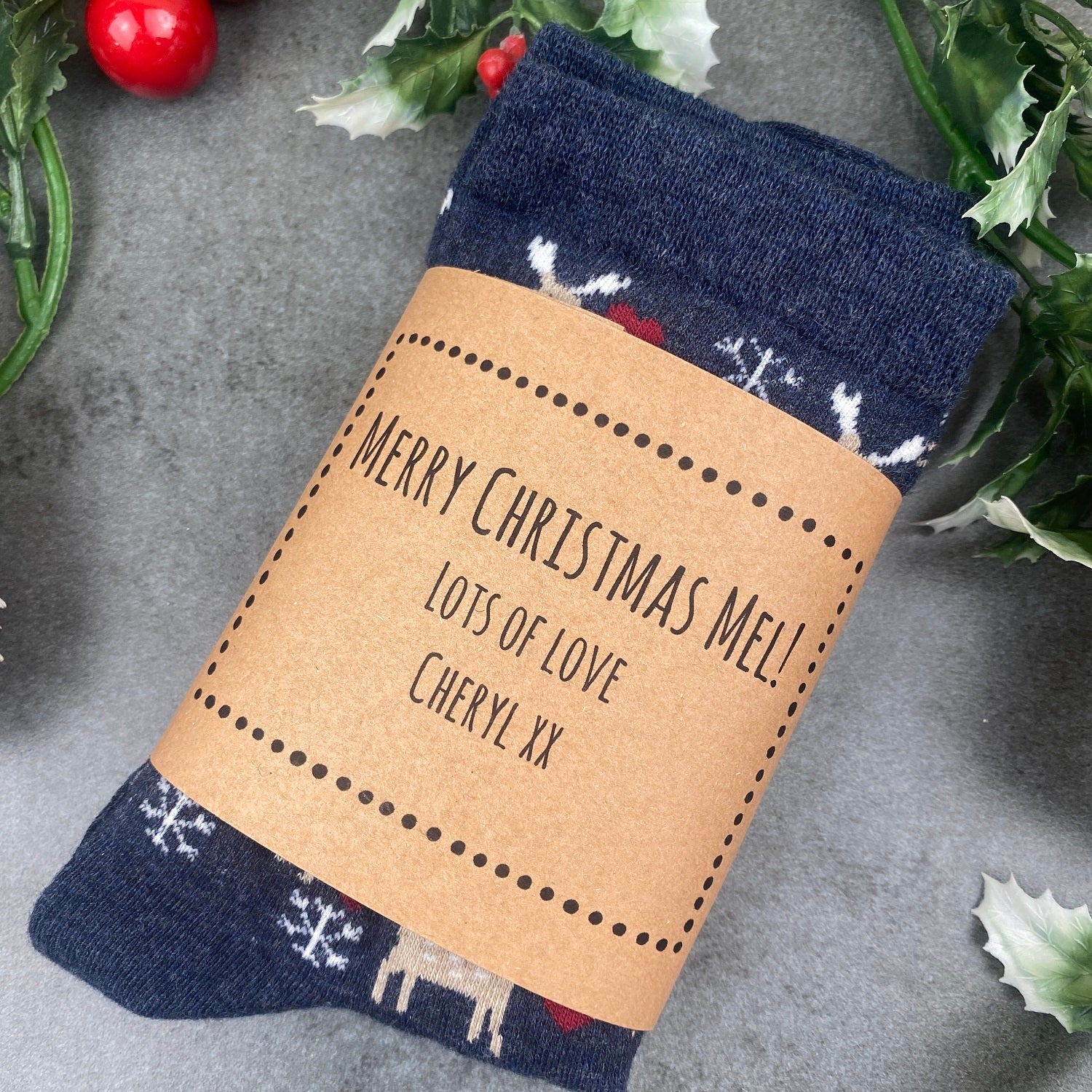 Merry Christmas Deer Socks - Image 8