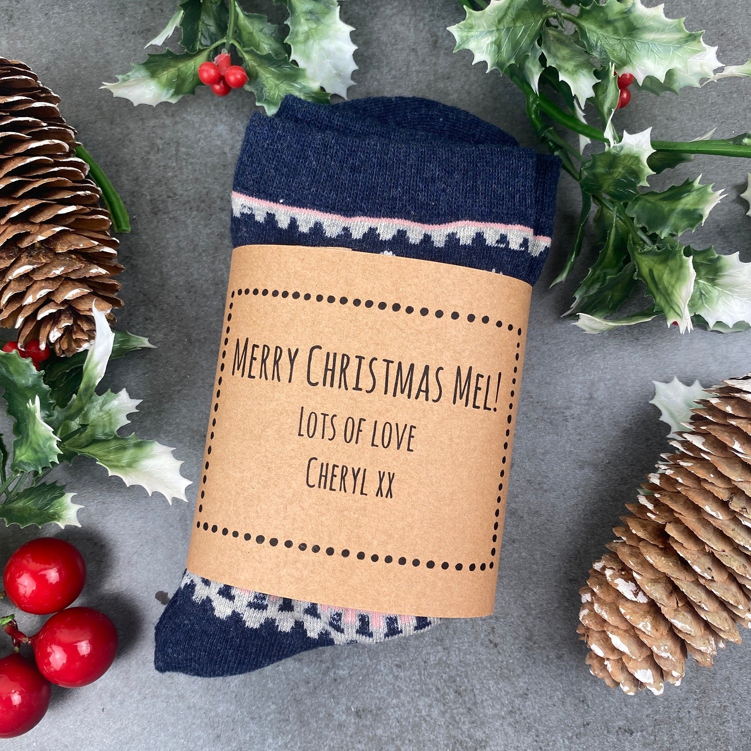 Merry Christmas Penguin and Snowflake Socks - Image 3