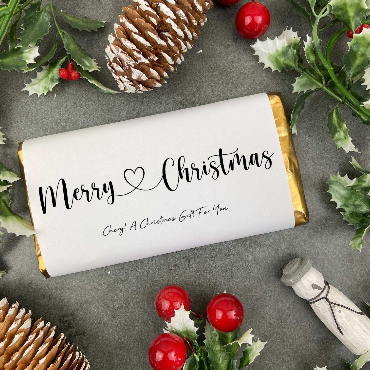 Merry Christmas - Personalised Chocolate Bar - Image 6