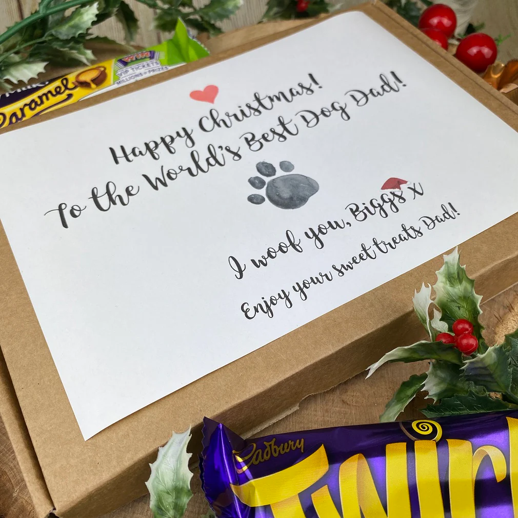 Merry Christmas Personalised Dog Mum/Dad Chocolate Box - Image 3