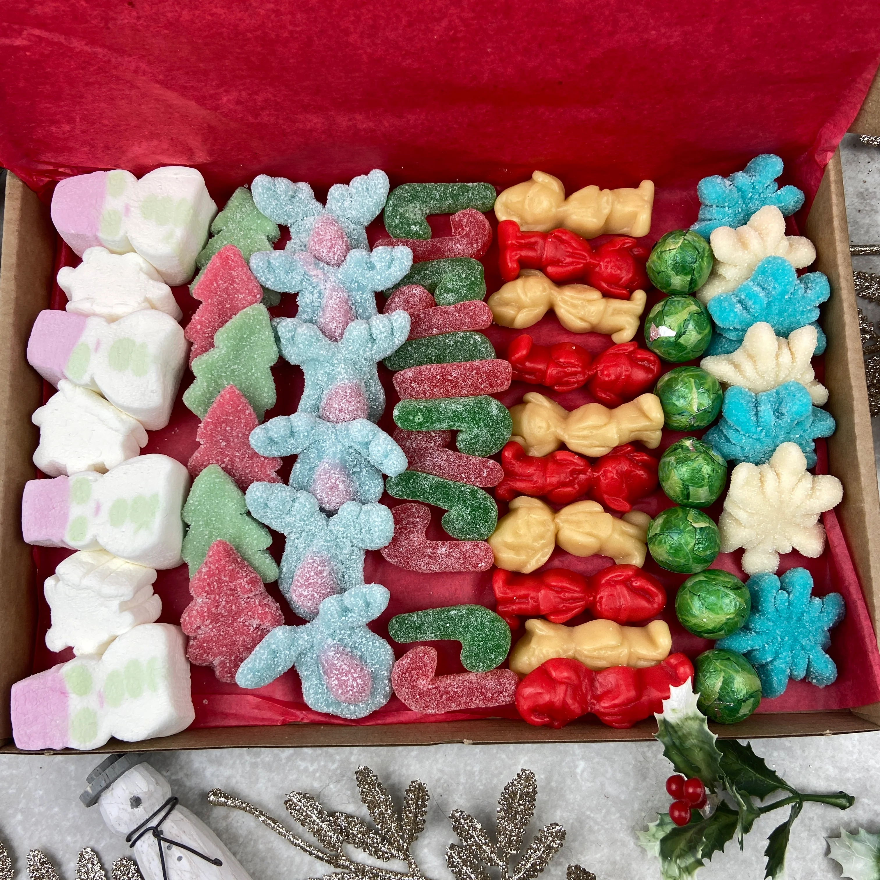 100 Dogs to Choose - Merry Christmas Personalised Dog Mum/Dad Sweets in a row - Image 9