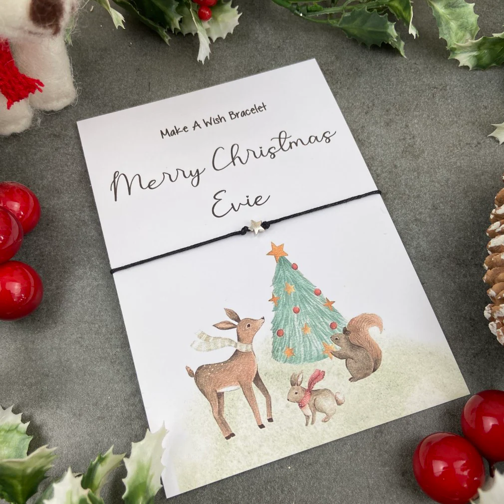 Merry Christmas - Personalised Wish Bracelet - Image 3