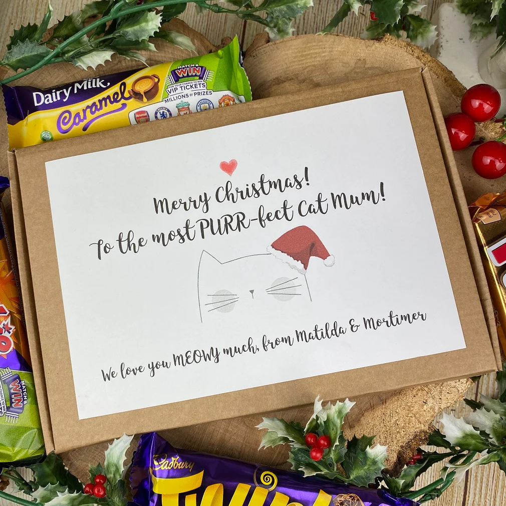 Merry Christmas Purr-fect Cat Mum/Dad - Chocolate Box