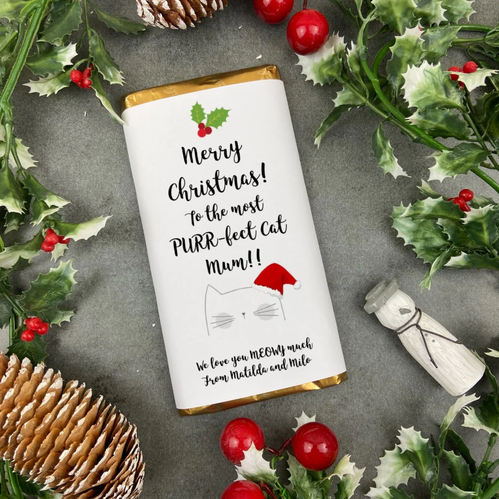 Merry Christmas Purrfect Cat Mum - Christmas Chocolate Bar - Image 4