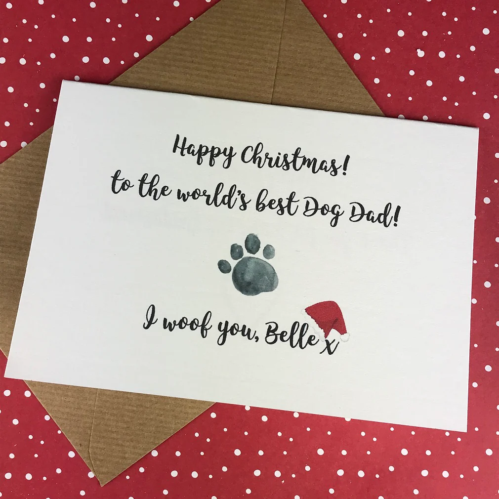 Happy Christmas To The Worlds Best Dog Dad Card - Image 5
