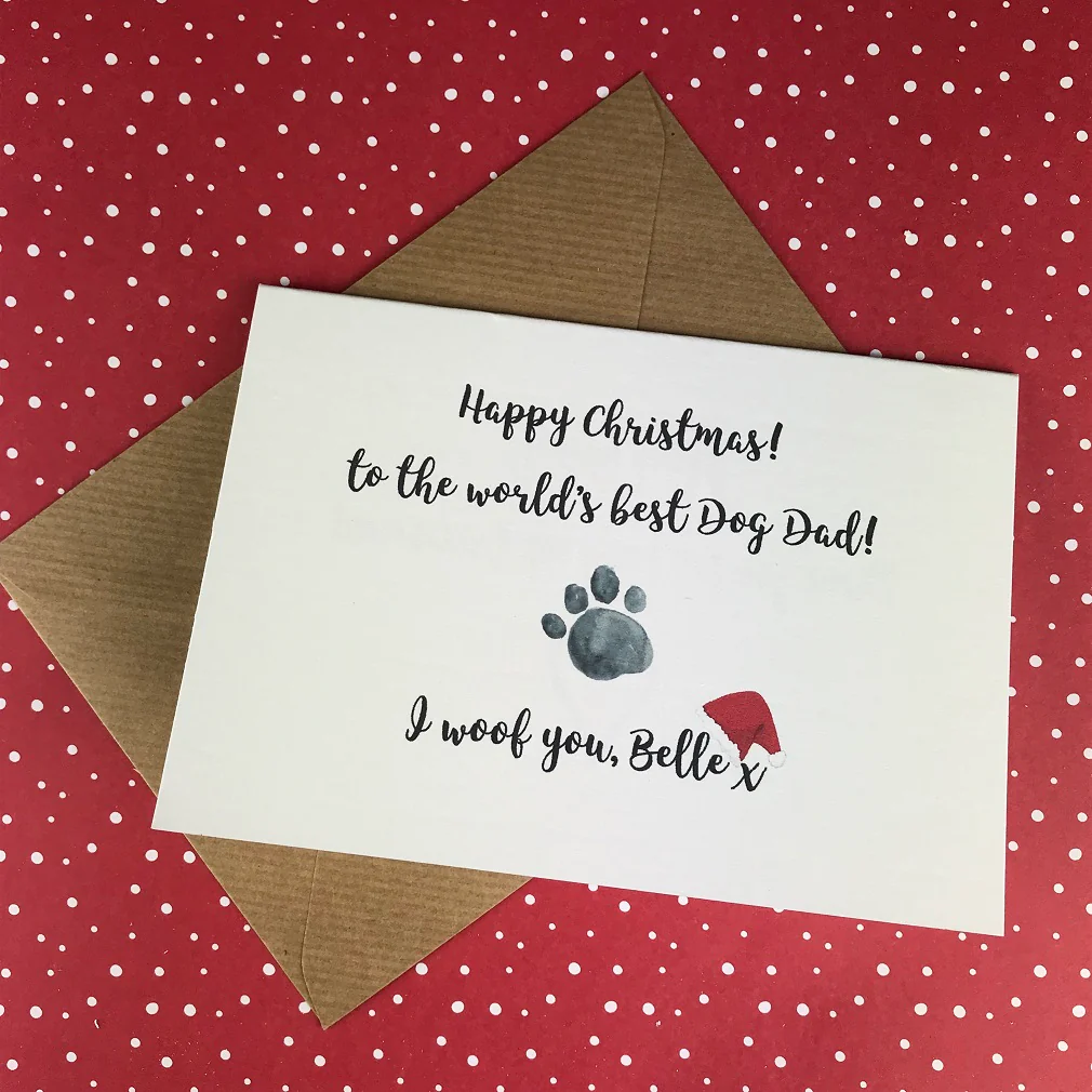 Happy Christmas To The Worlds Best Dog Dad Card - Image 7