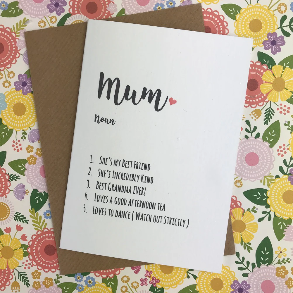 Mother's Day Card Personalised Mum Definition - Image 8