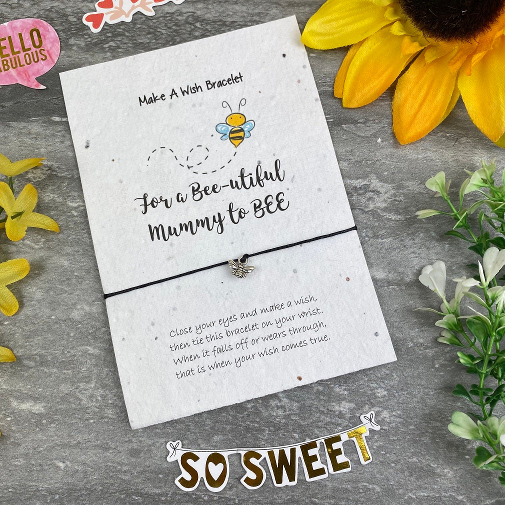 Mummy To Bee Wish Bracelet On Plantable Seed Card - Image 10