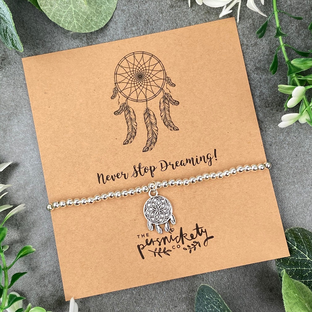 Never Stop Dreaming - Dream Catcher Beaded Bracelet - Image 3