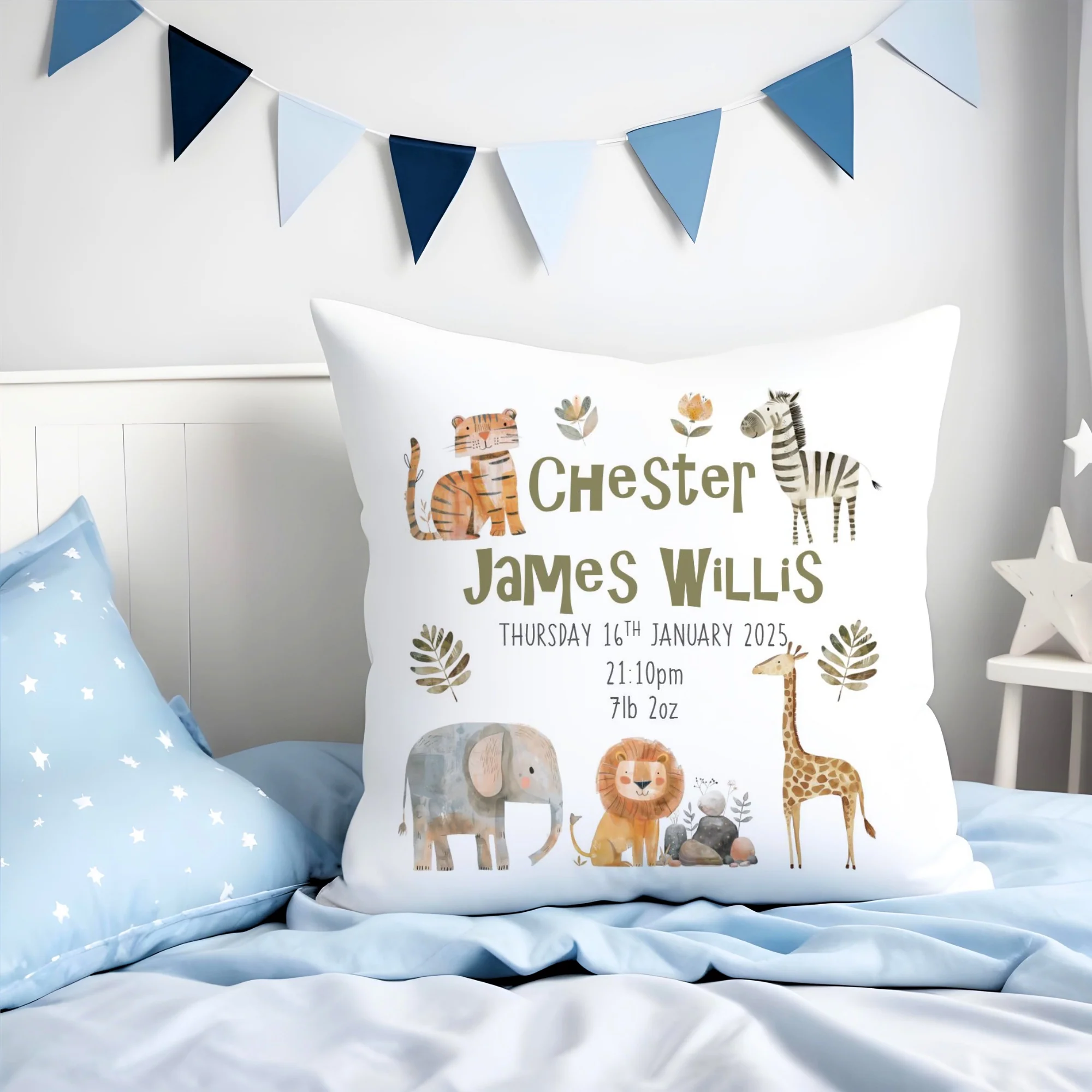 New Baby Cushion - Safari Animals - Image 3