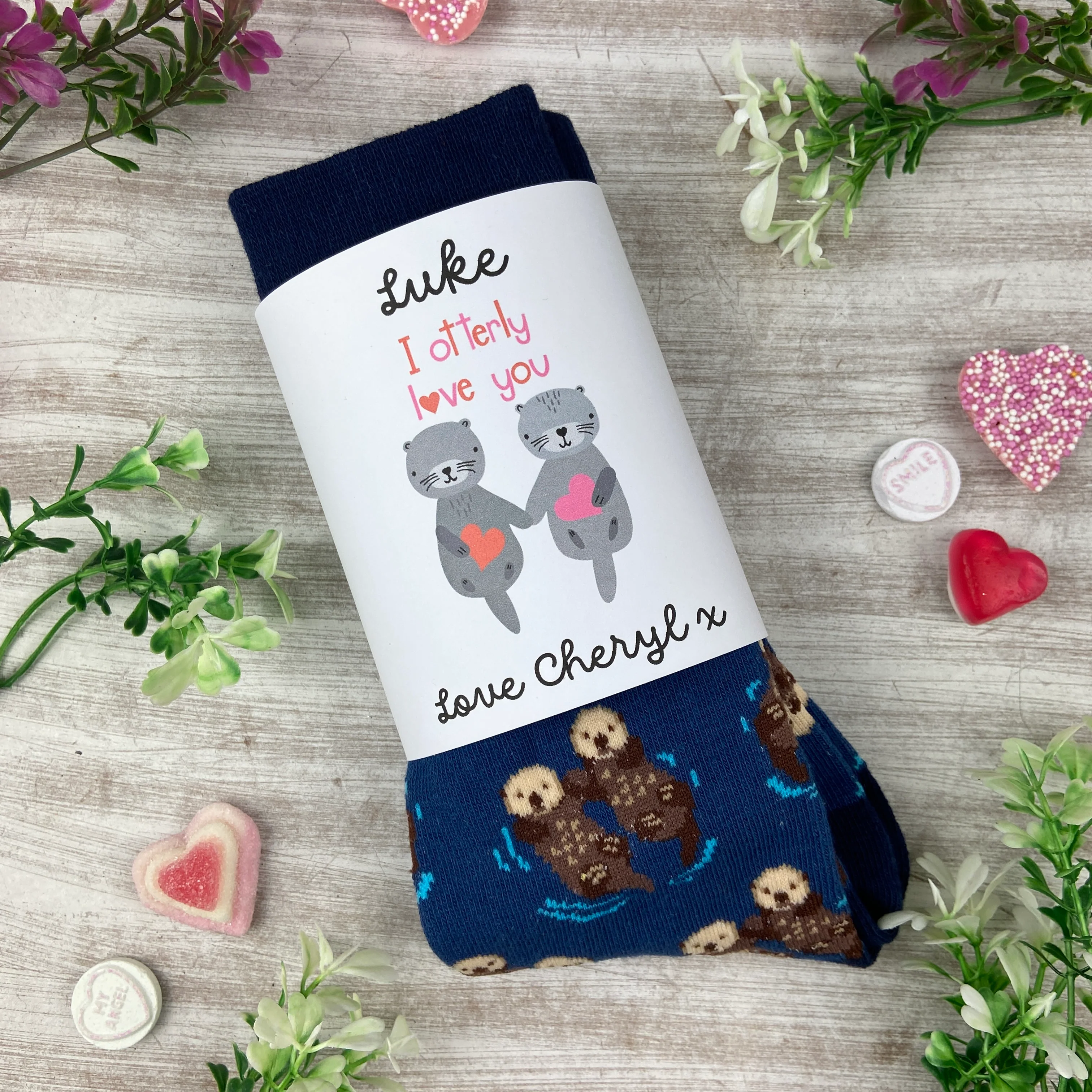 Otter Socks With Personalised Label - Image 3
