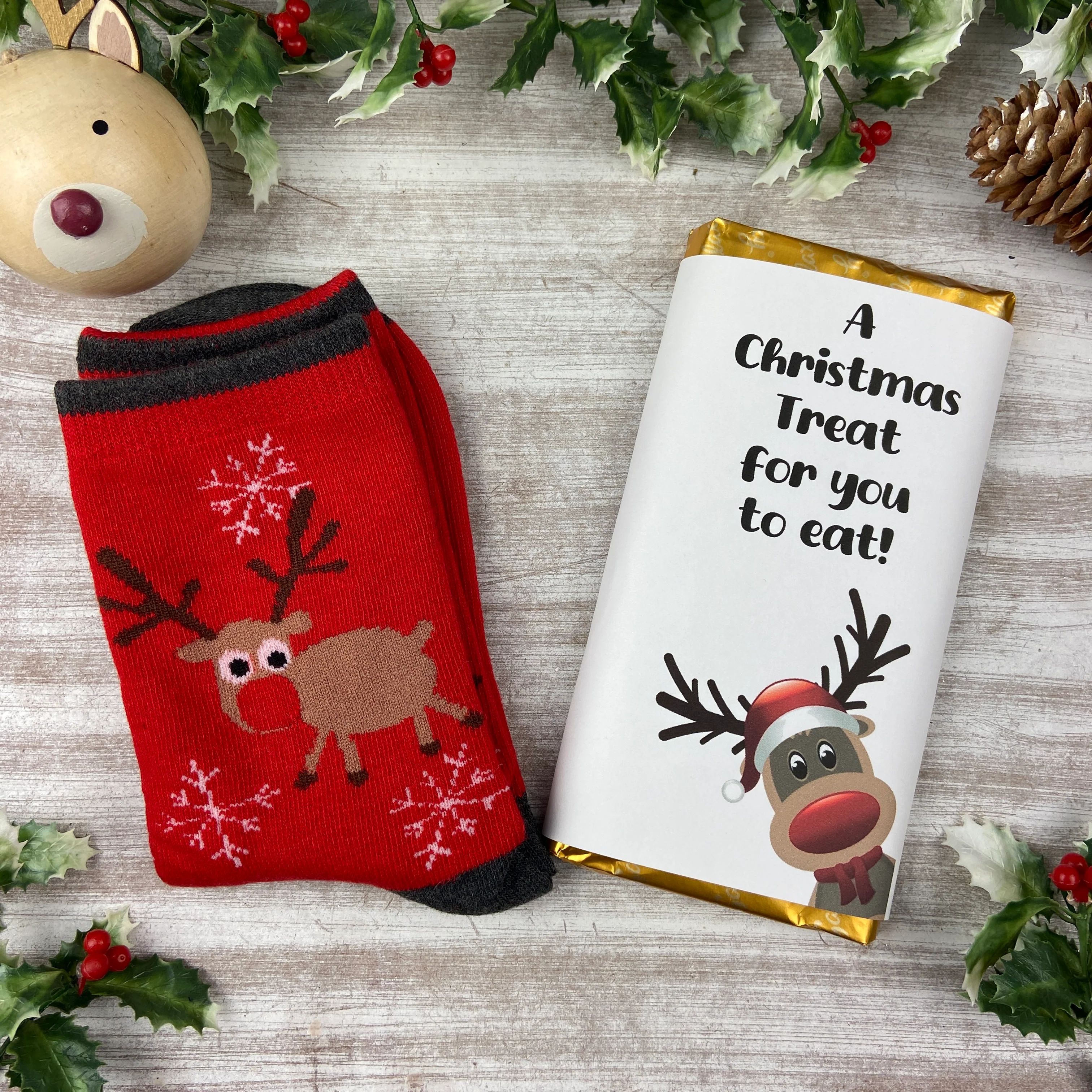 Reindeer Sock Gift Set For Him