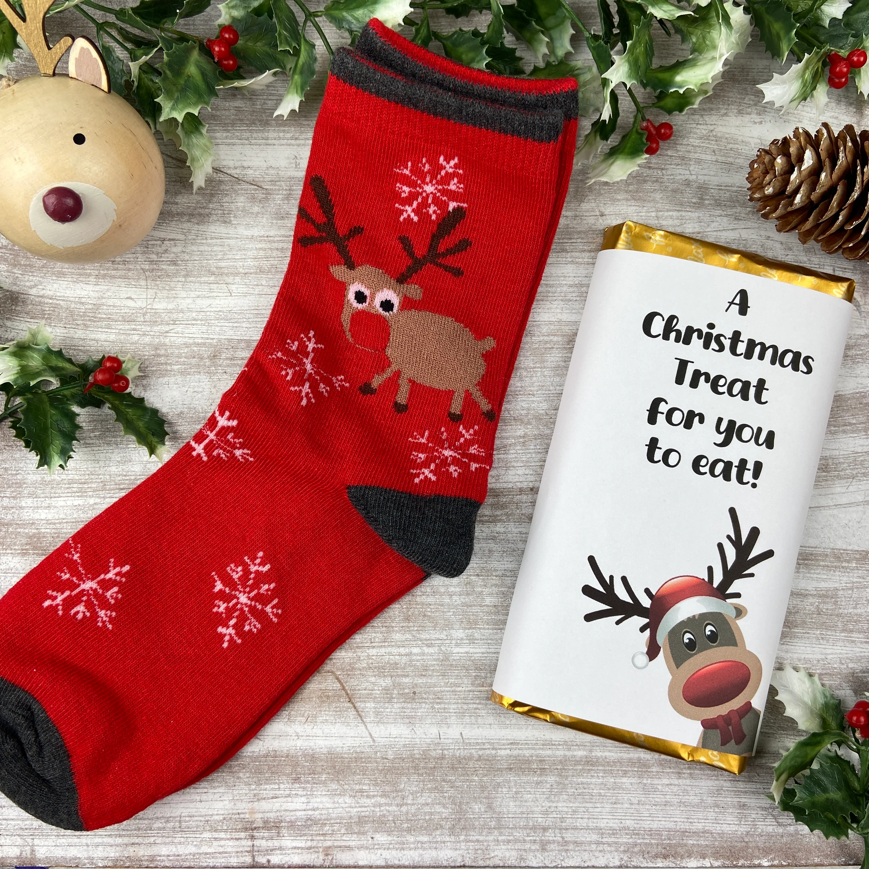 Reindeer Sock Gift Set For Him - Image 5