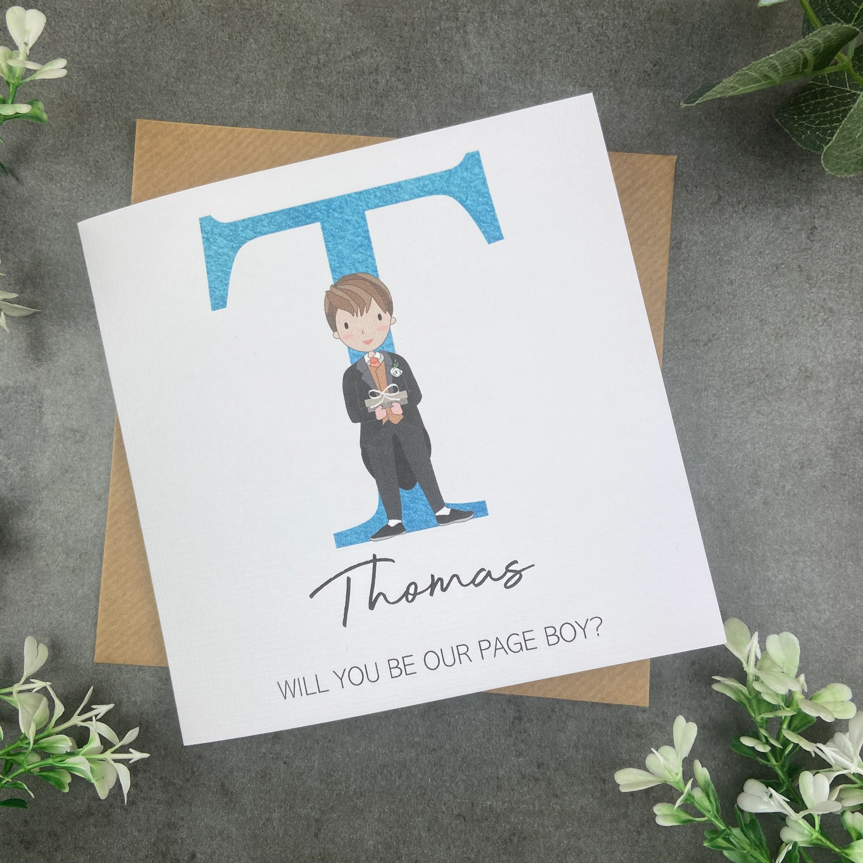 Page Boy Proposal Card