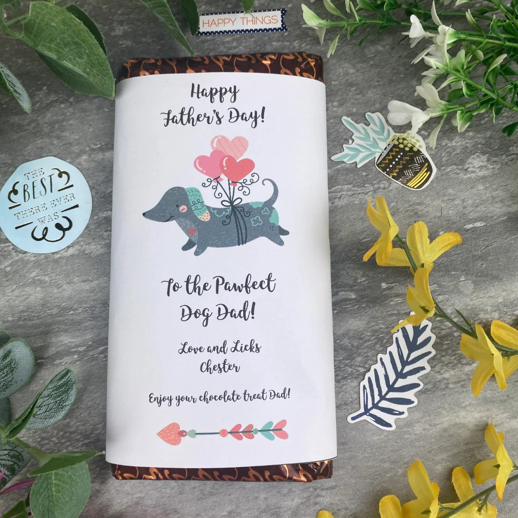 Pawfect Dog Dad Father's Day Chocolate Bar
