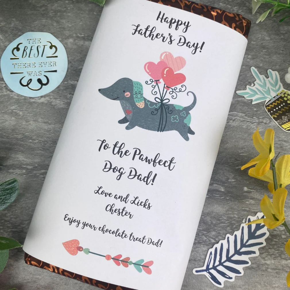 Pawfect Dog Dad Father's Day Chocolate Bar - Image 2