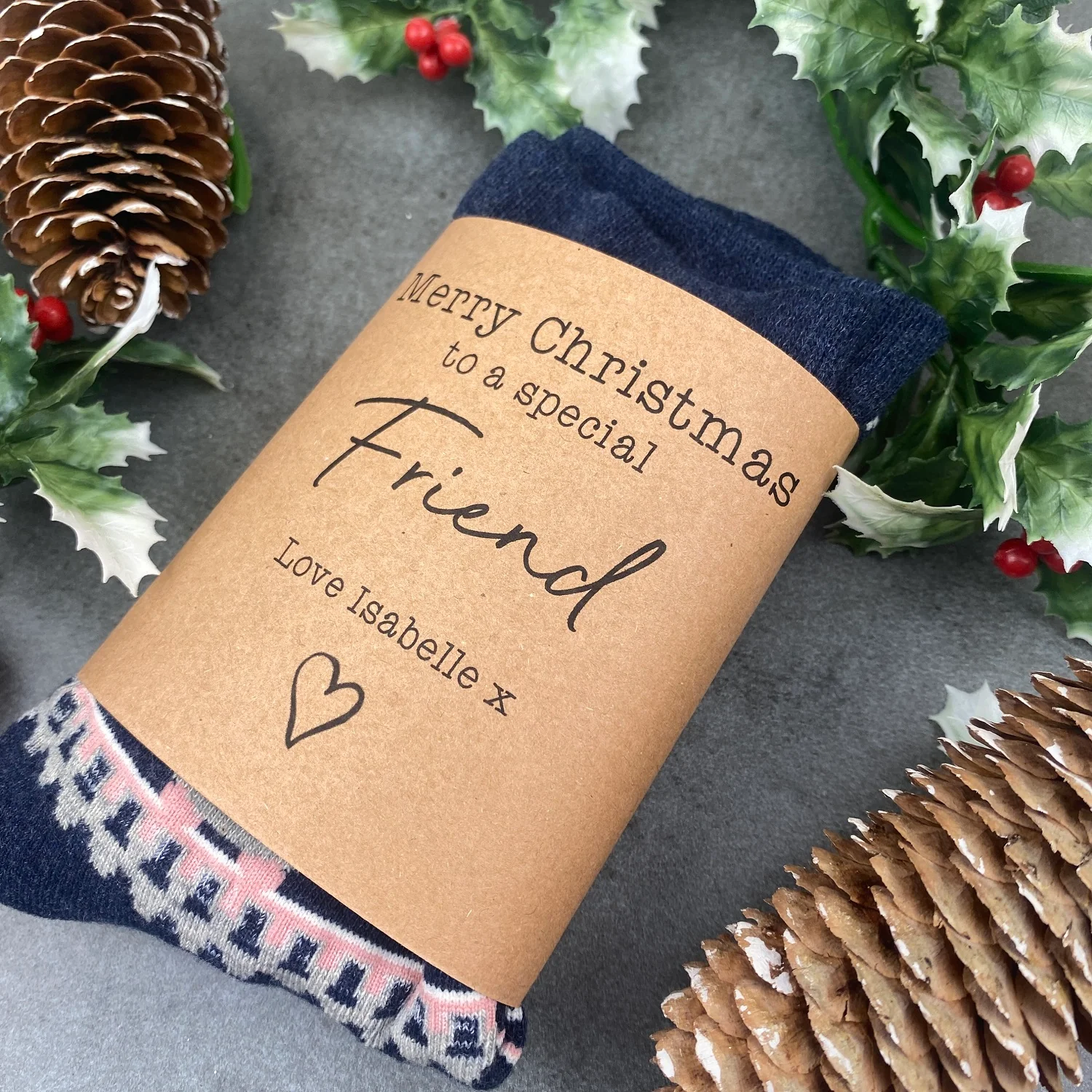 Penguin & Snowflake Special Friend Christmas Socks - Image 5
