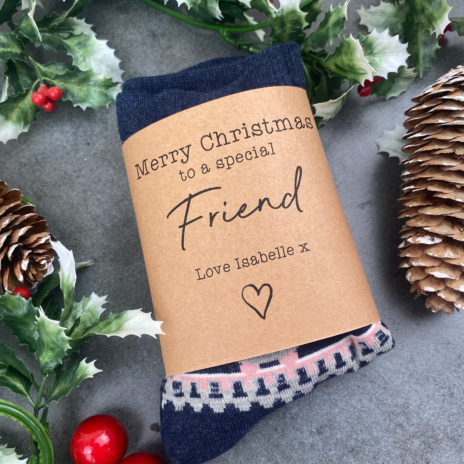 Penguin & Snowflake Special Friend Christmas Socks - Image 7