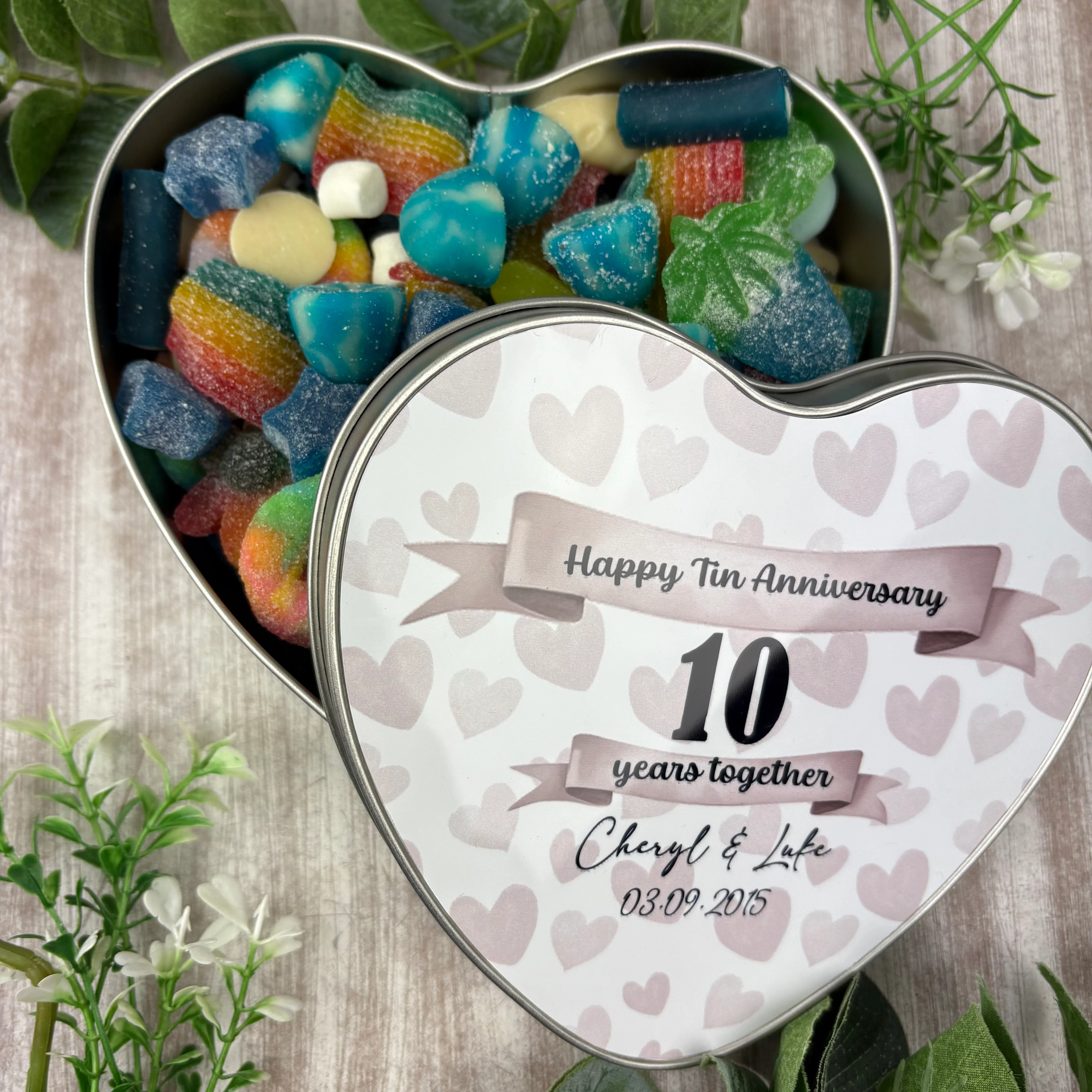 Personalised 10 Year Tin Anniversary Gift - Image 3
