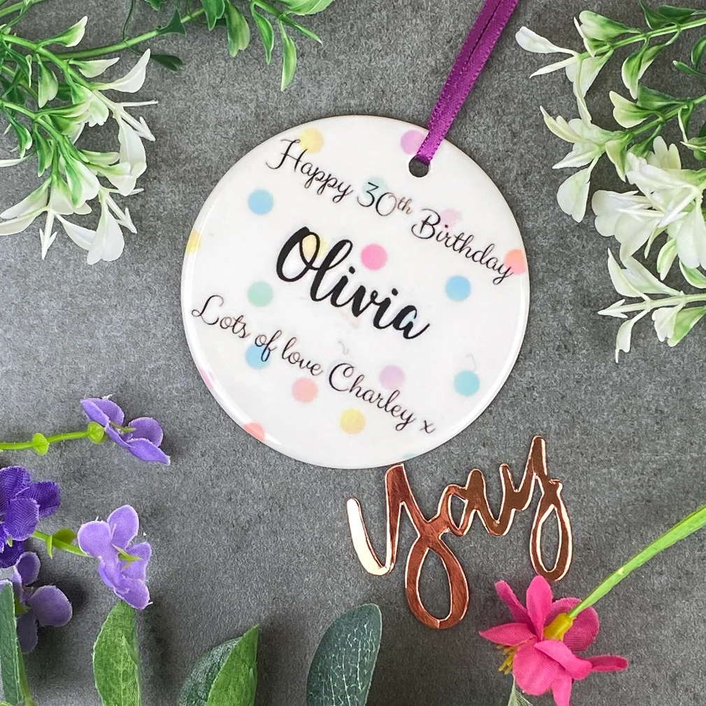 Personalised 30th Birthday Hanging Decoration - Image 5