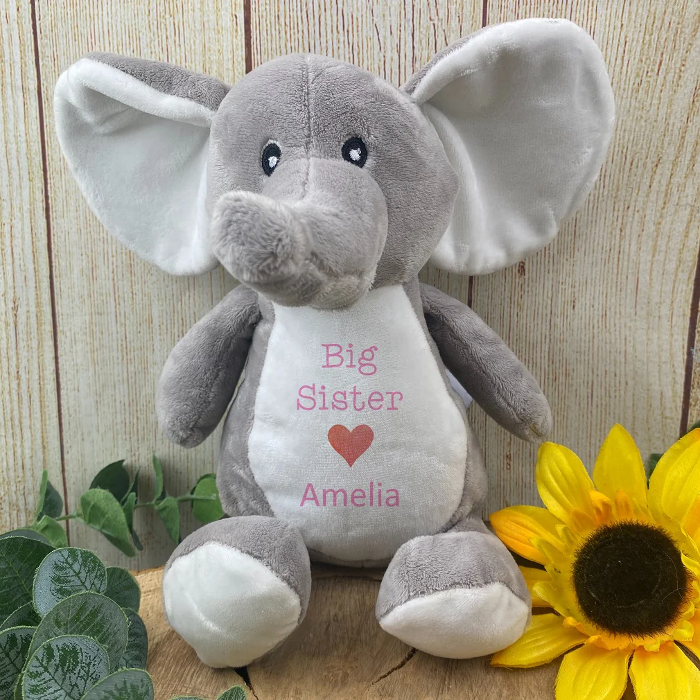 Personalised 'Big Sister' Elephant Soft Toy - Image 5