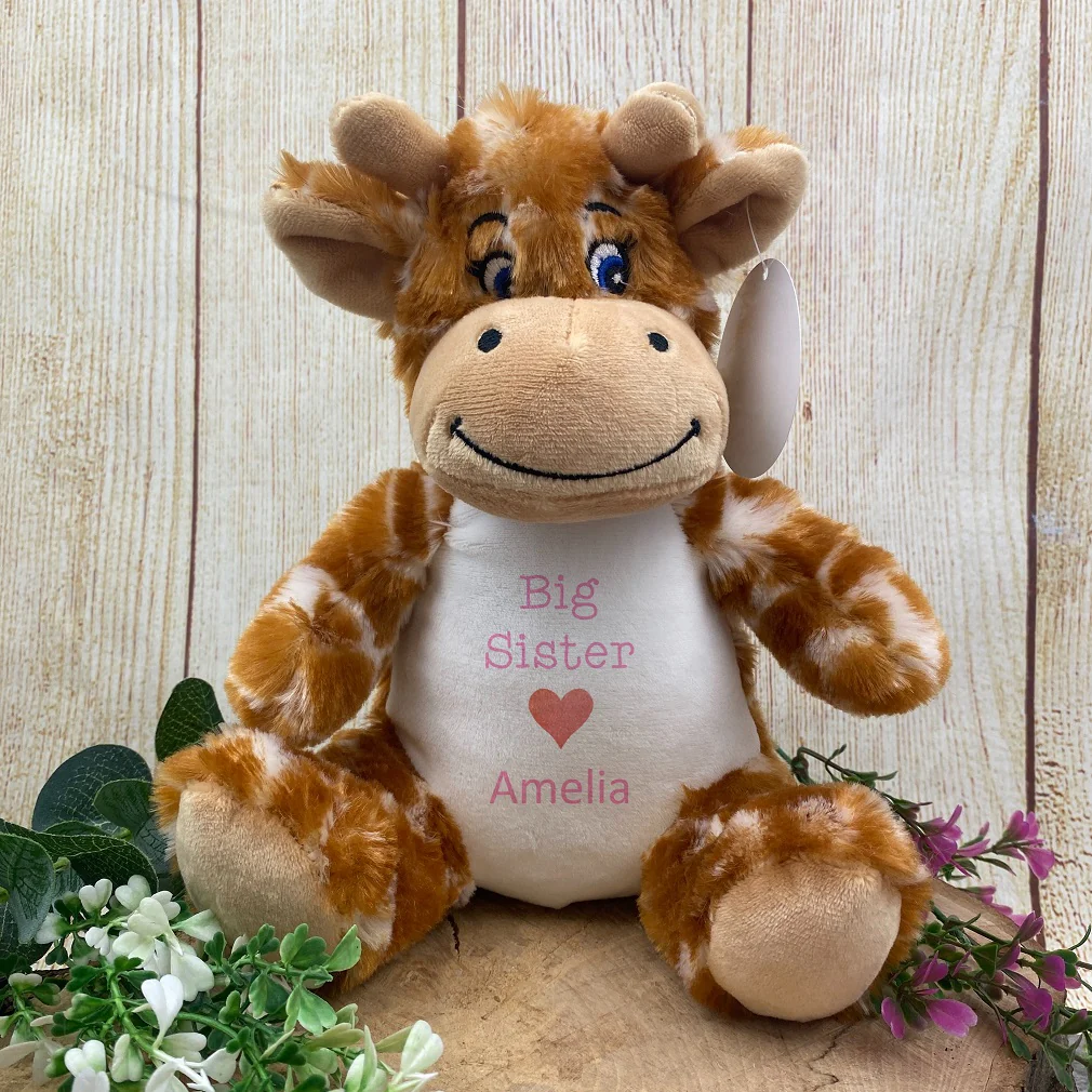 Personalised 'Big Sister' Giraffe Soft Toy - Image 3