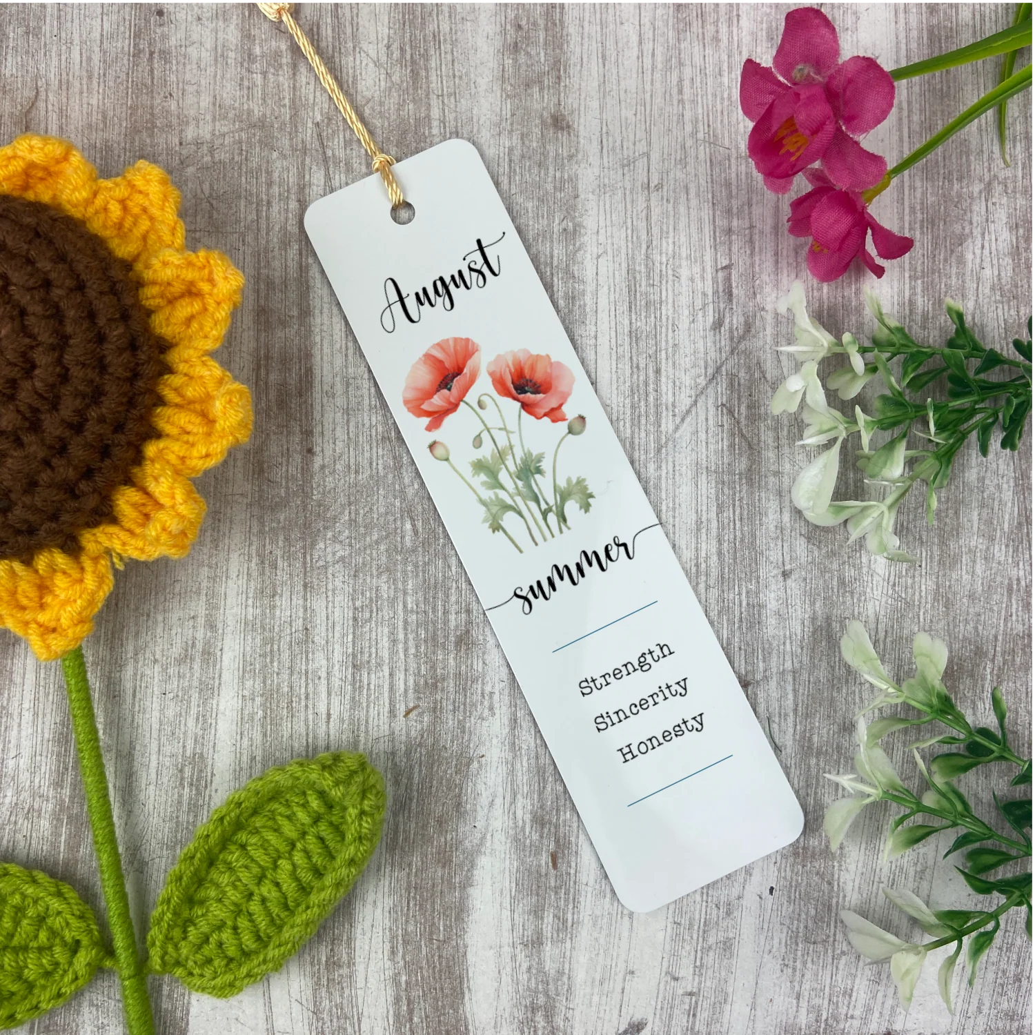 Birth Flower Personalised  Bookmark - Image 2