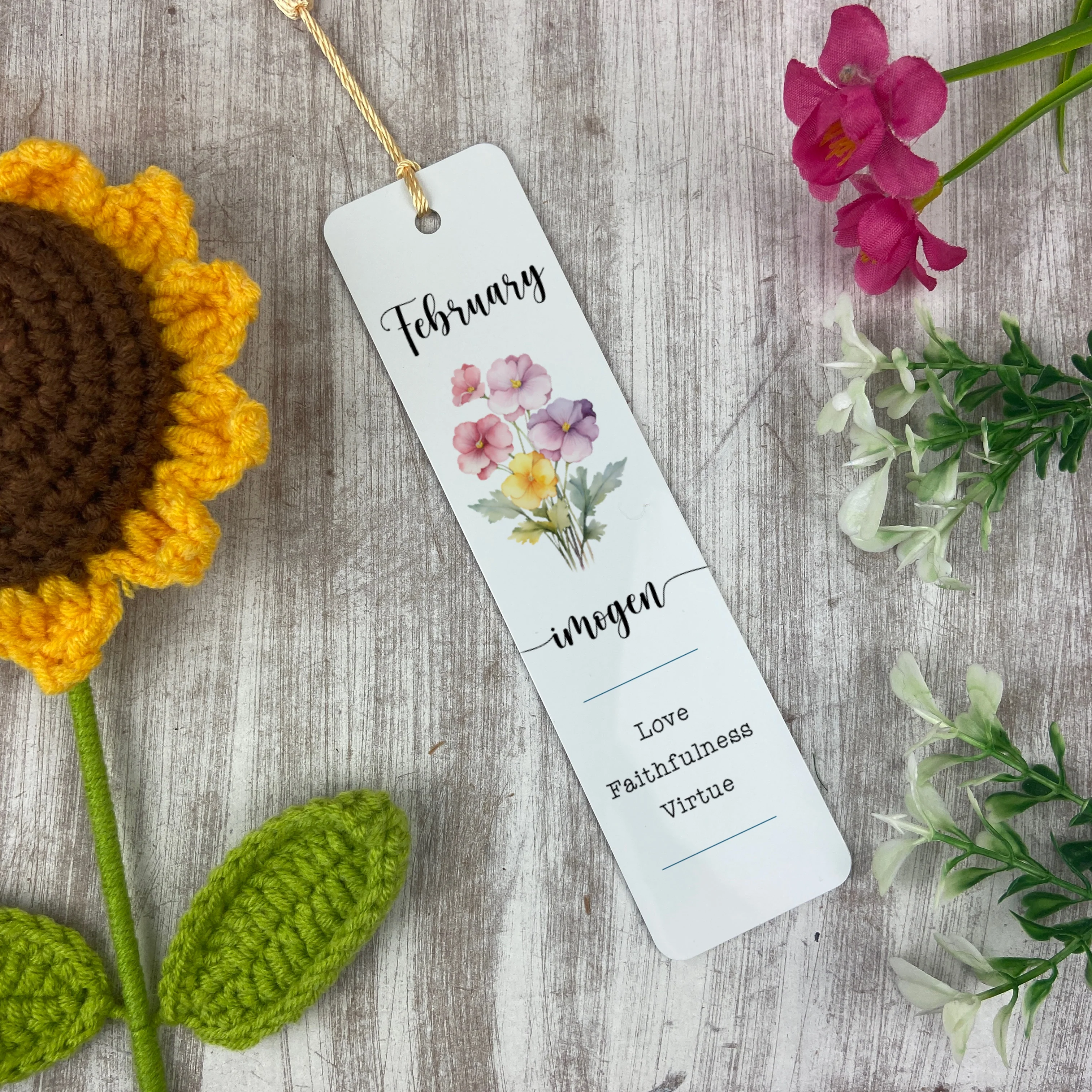 Birth Flower Personalised  Bookmark - Image 3