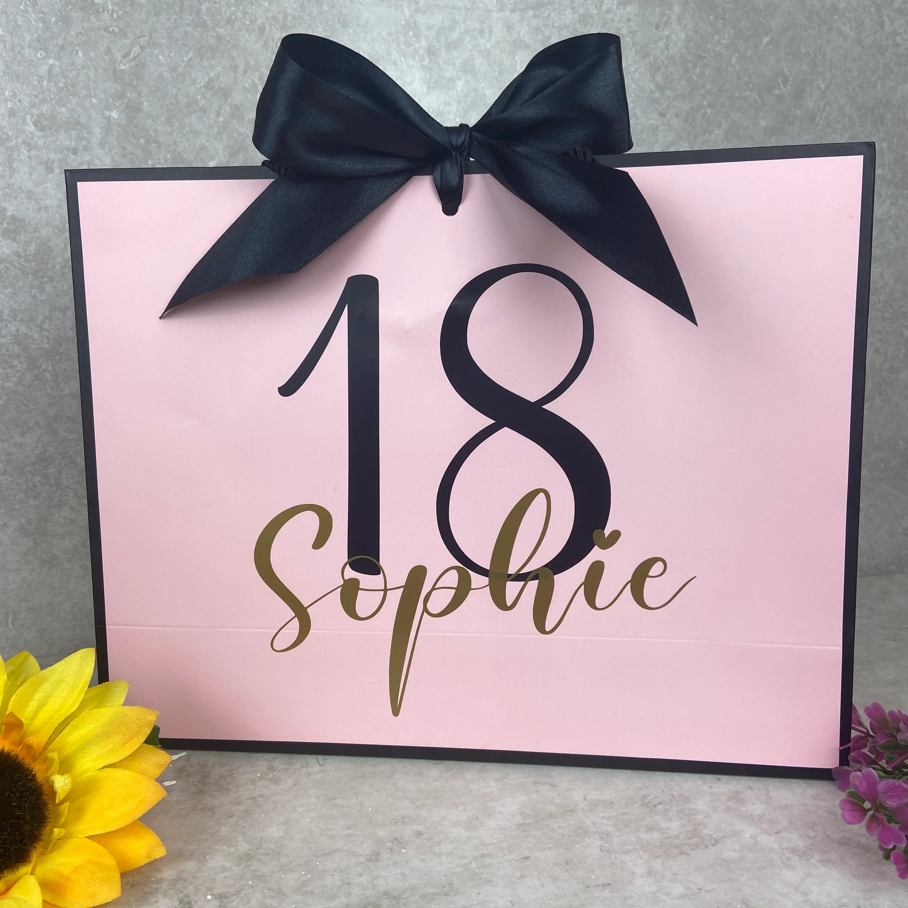 Personalised Birthday Gift Bag - Pink - Image 2