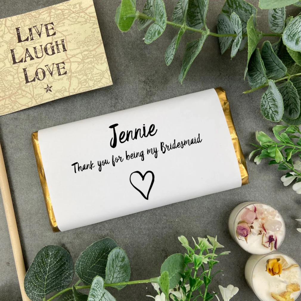 Personalised Bridesmaid Chocolate Bar - Image 3