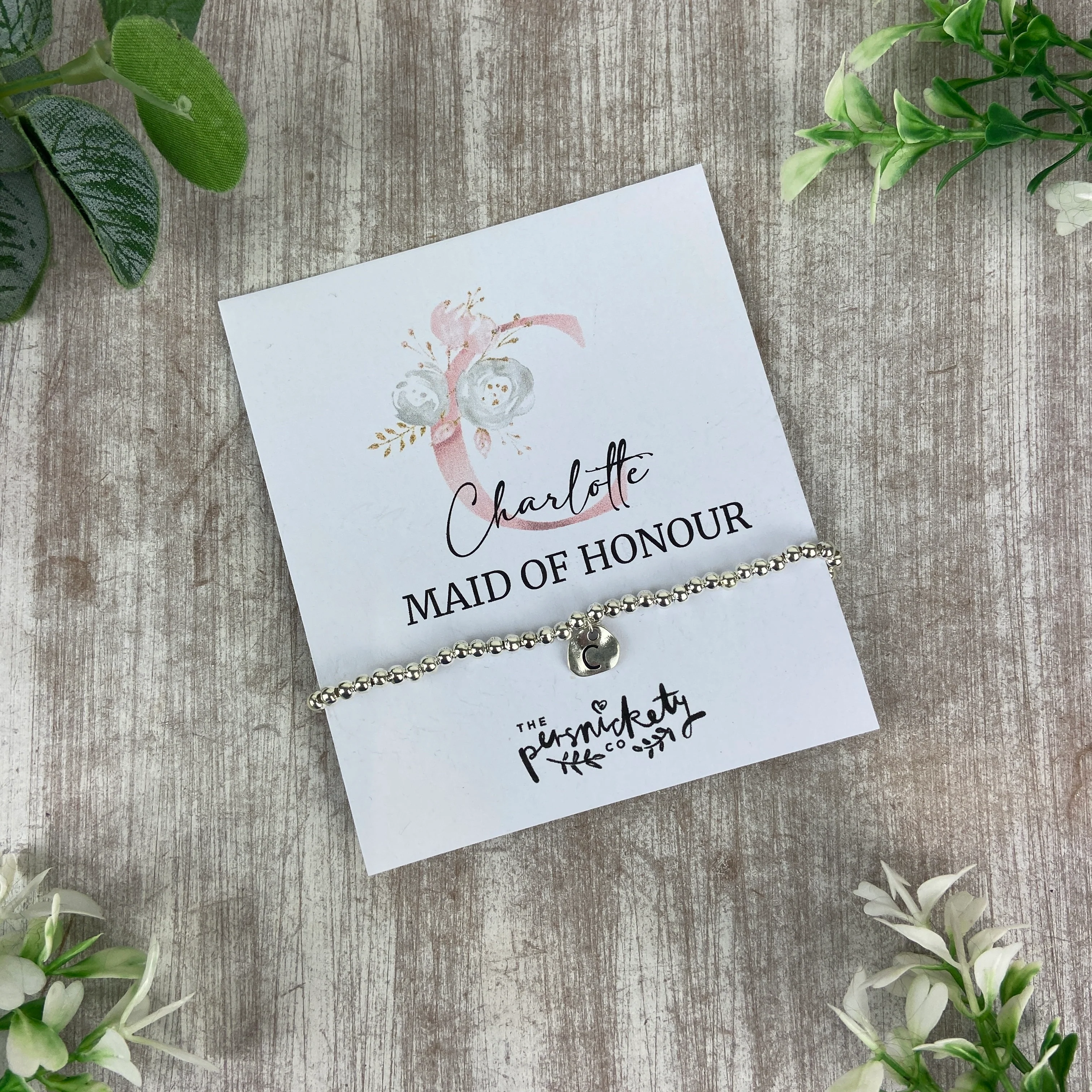 Personalised Bridesmaid Initial Bracelets - Image 7