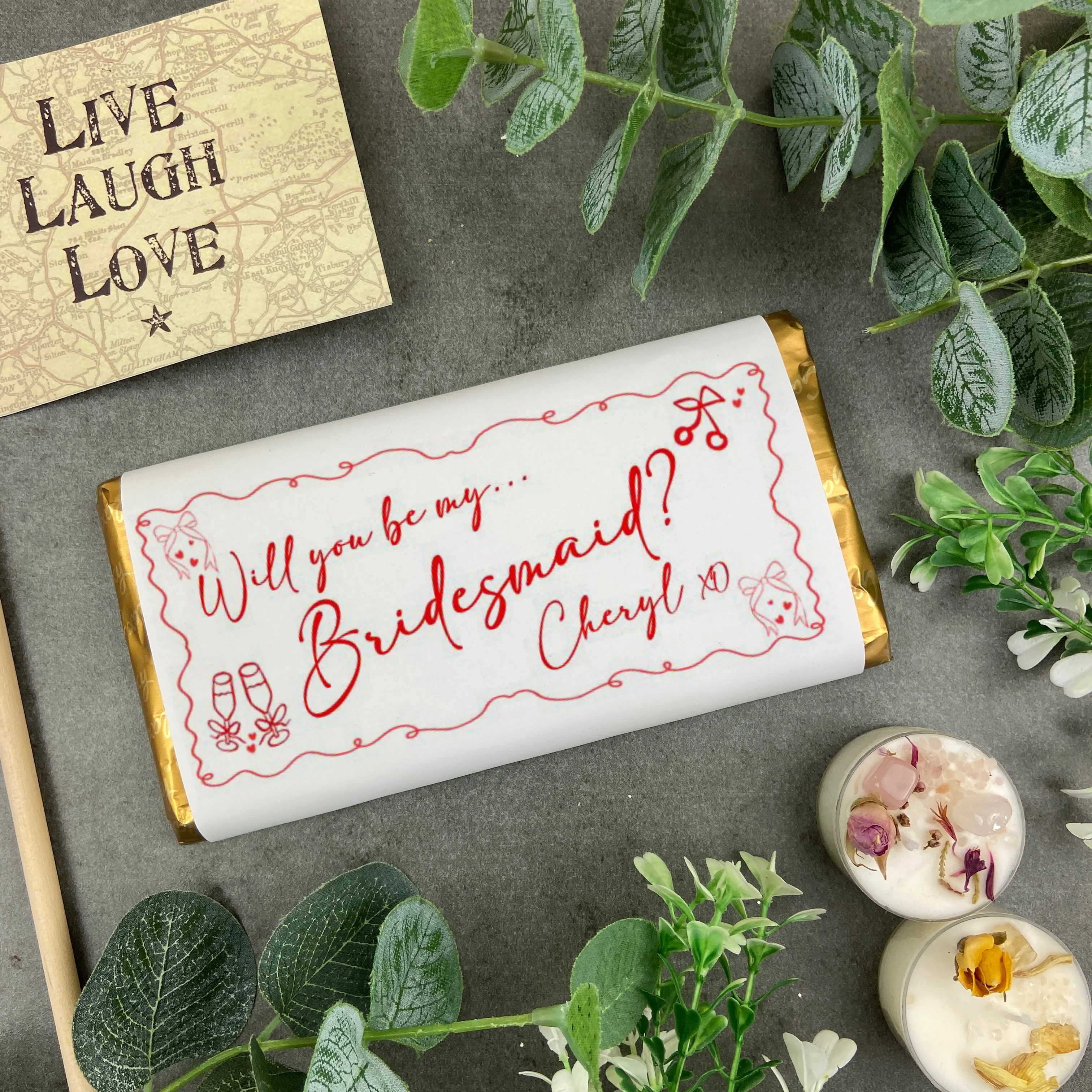 Personalised Bridesmaid Proposal Chocolate Bar - Image 2