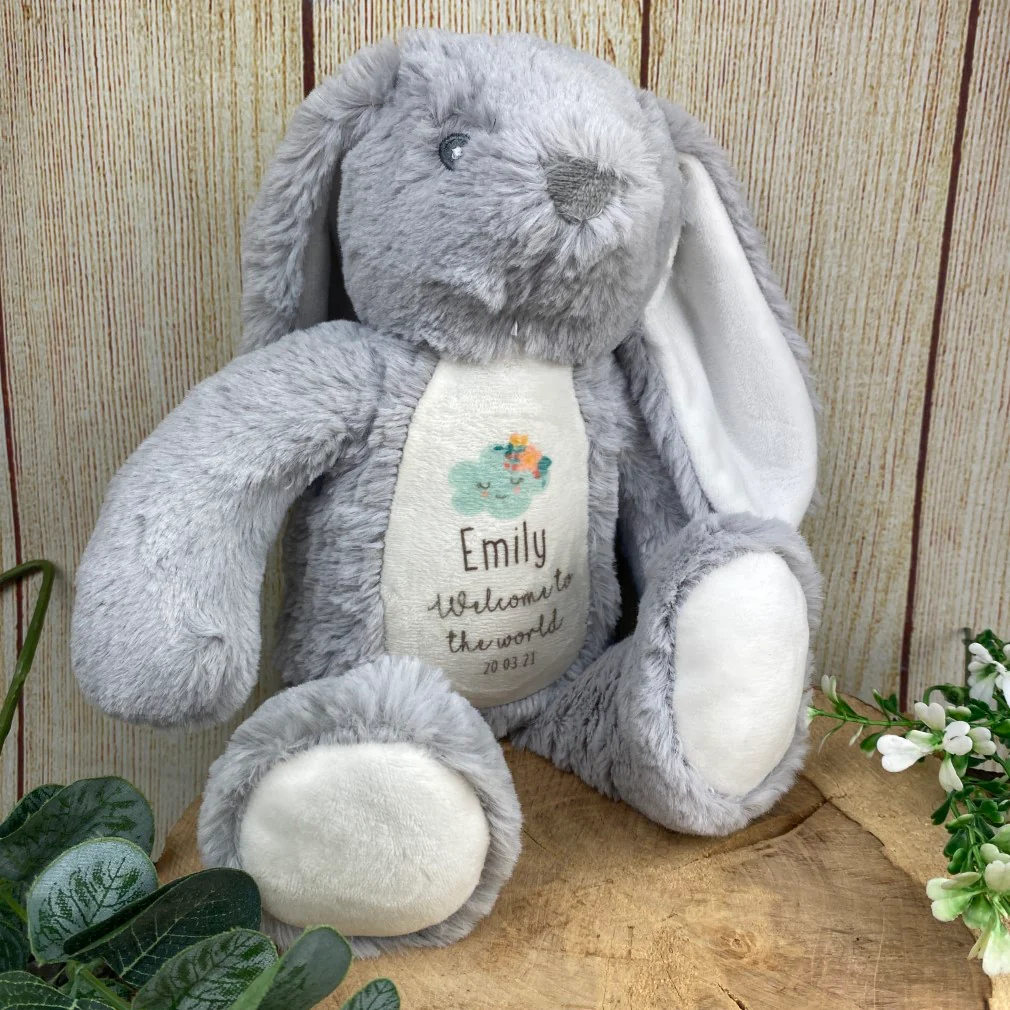 Personalised Bunny Rabbit Soft Toy - Welcome To The World - Image 5