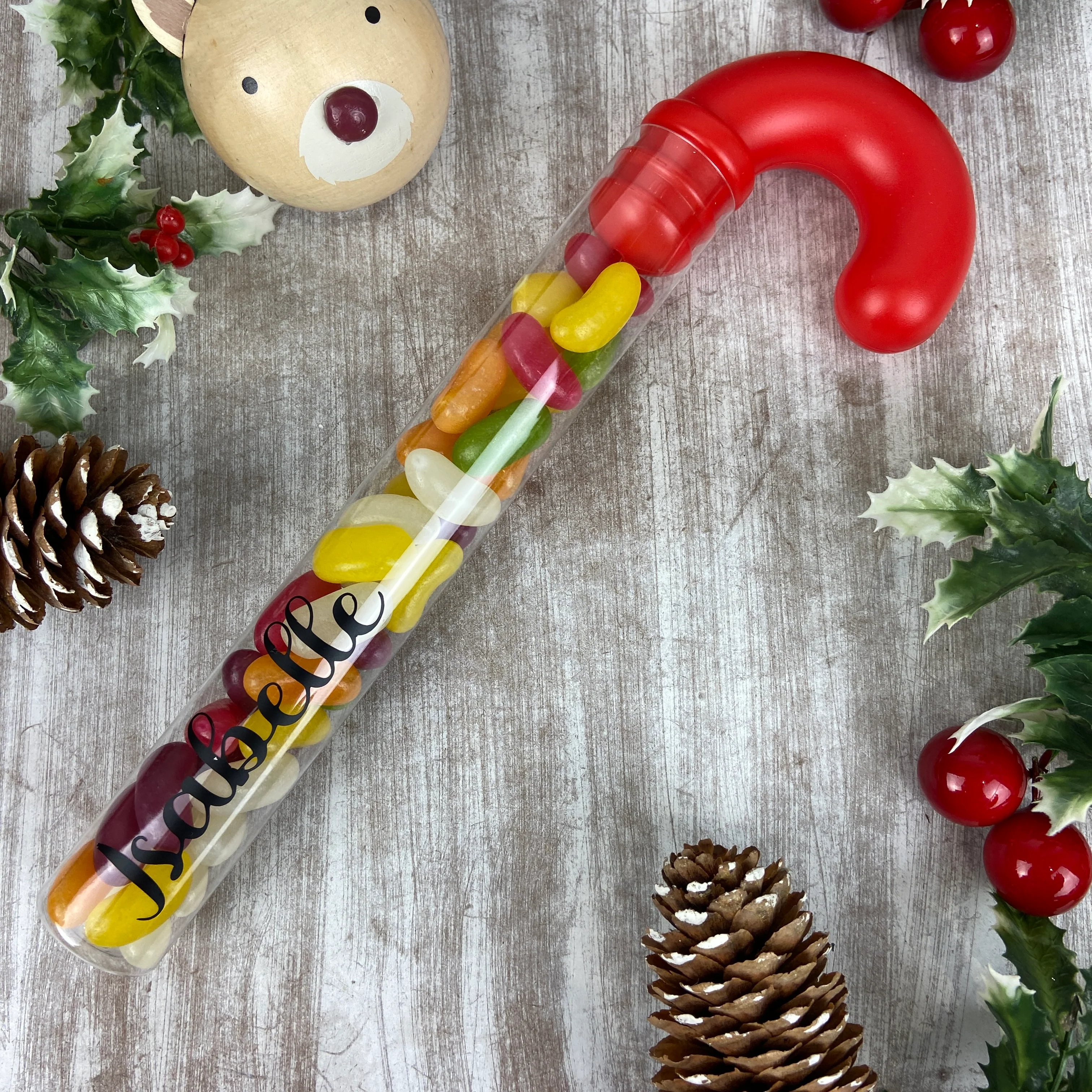 Personalised Candy Cane Tube with Jelly Beans - Image 2