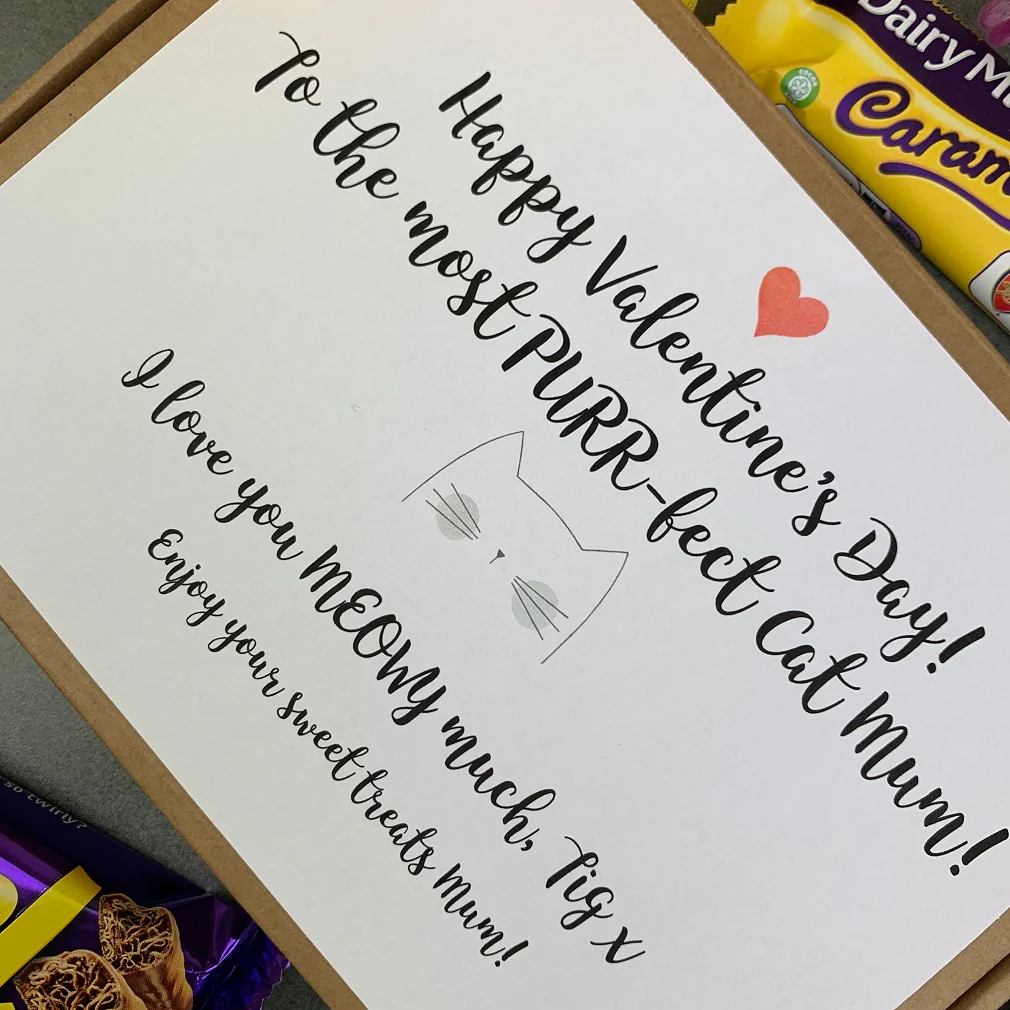 Personalised Cat Mum Valentines Day Chocolate Box - Image 9