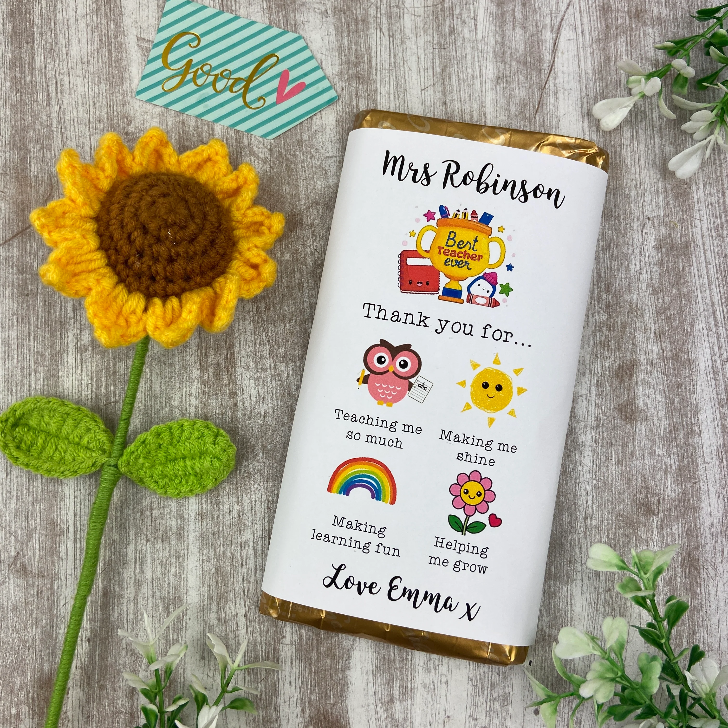 Personalised Chocolate Bar Thank You For... - Image 2