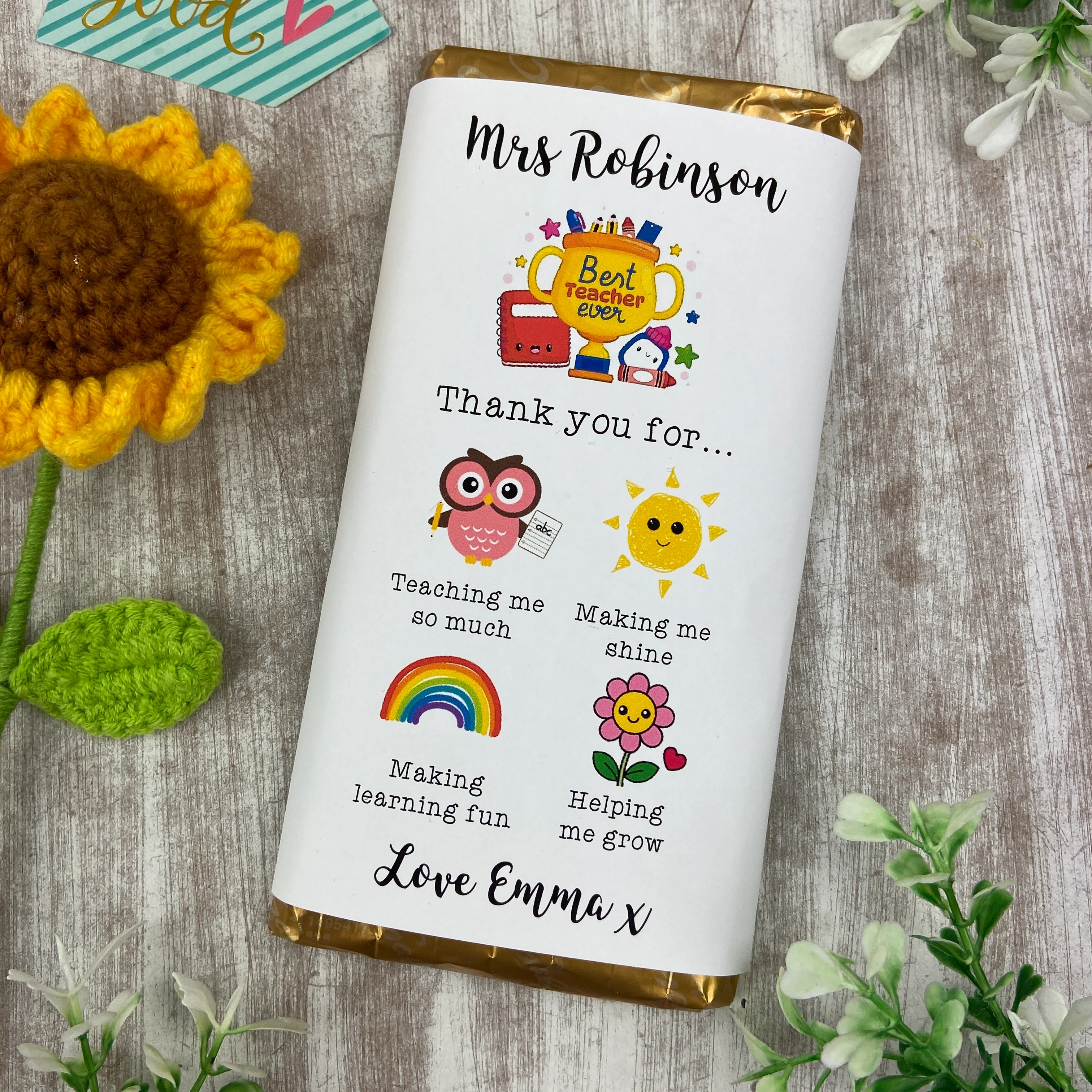 Personalised Chocolate Bar Thank You For... - Image 6